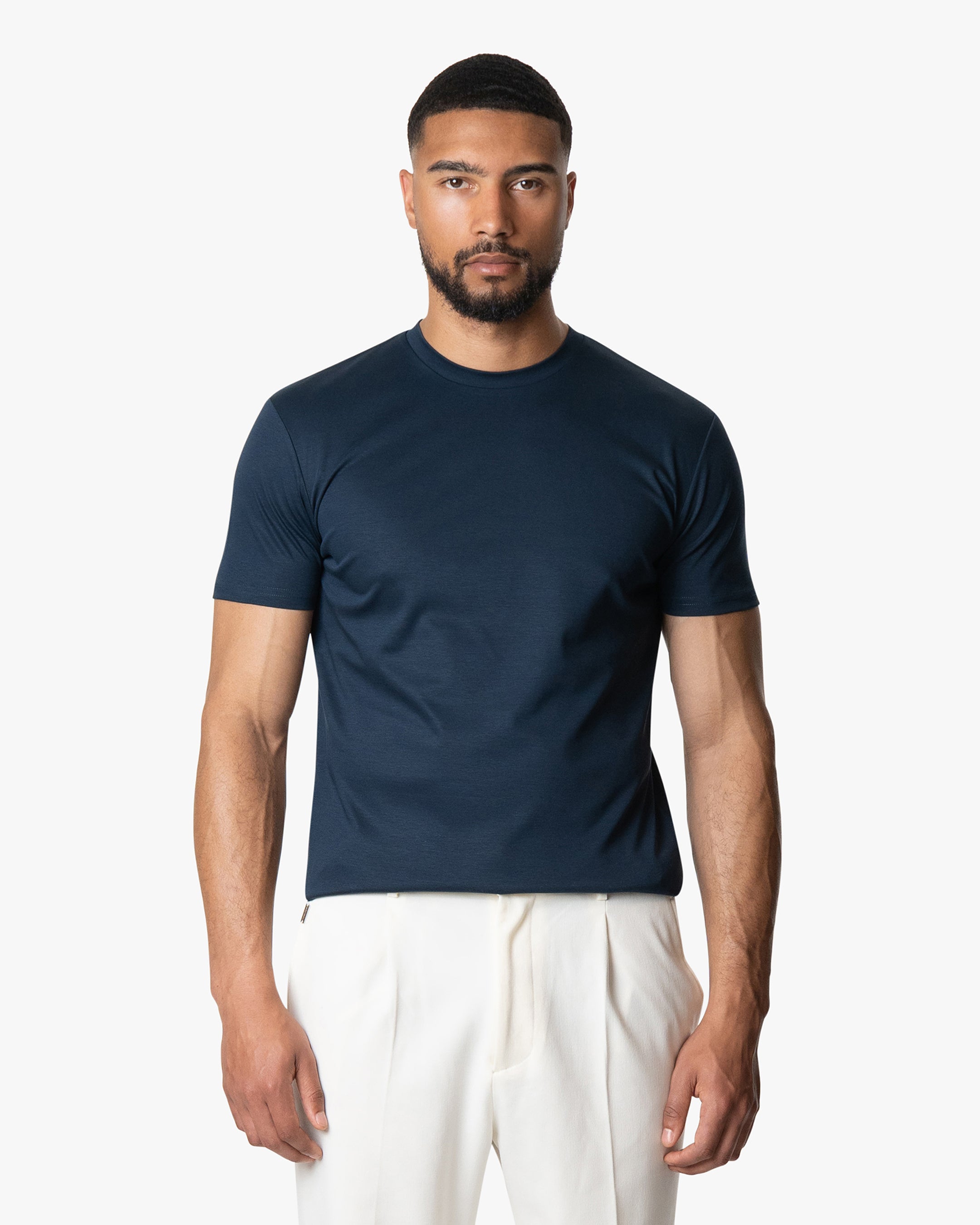 Maritime T-shirt | Navy TRANS CONTINENTS Dark Navy Blue Shirt