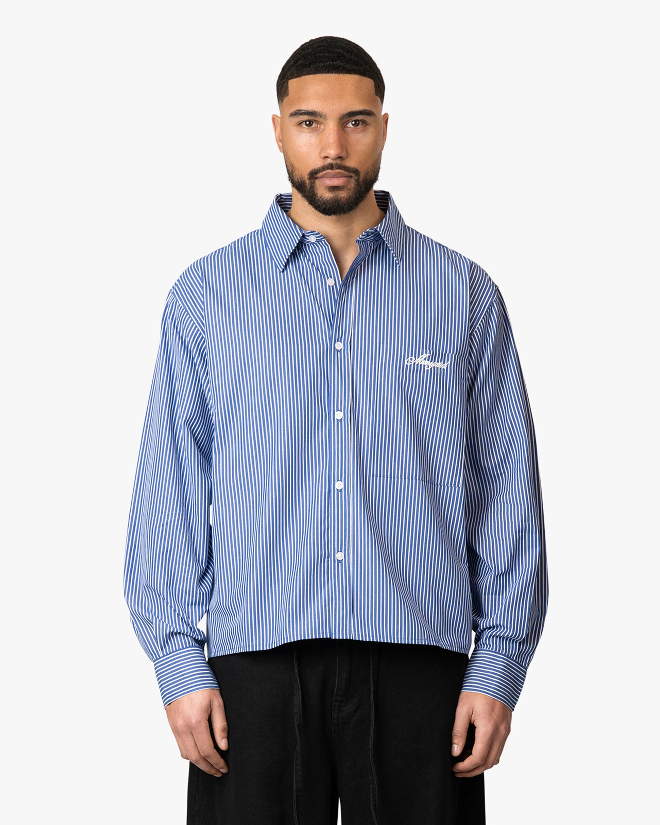 Luberon Shirt - Mid Blue/White | Menyard®