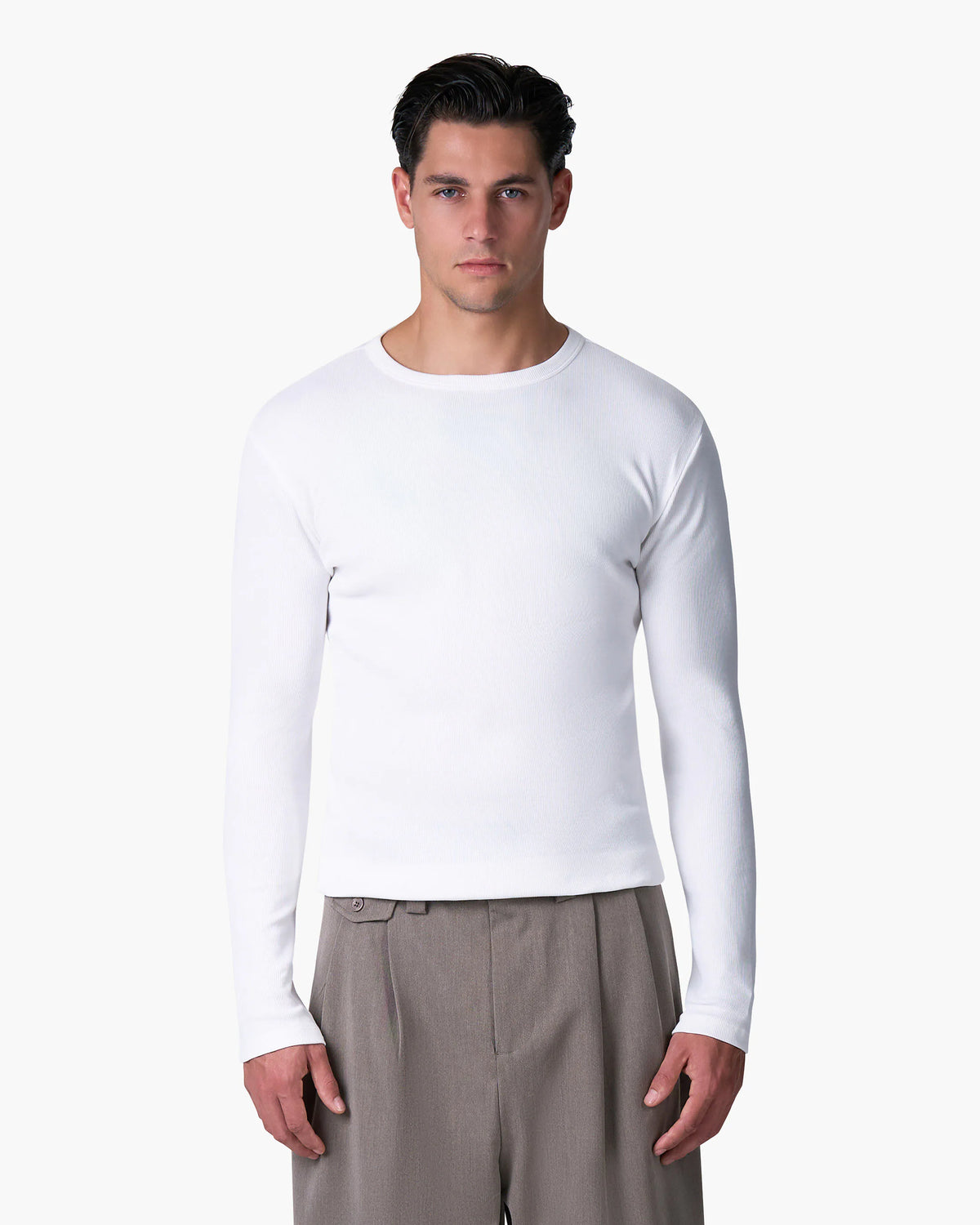 Ribbed Longsleeve | White