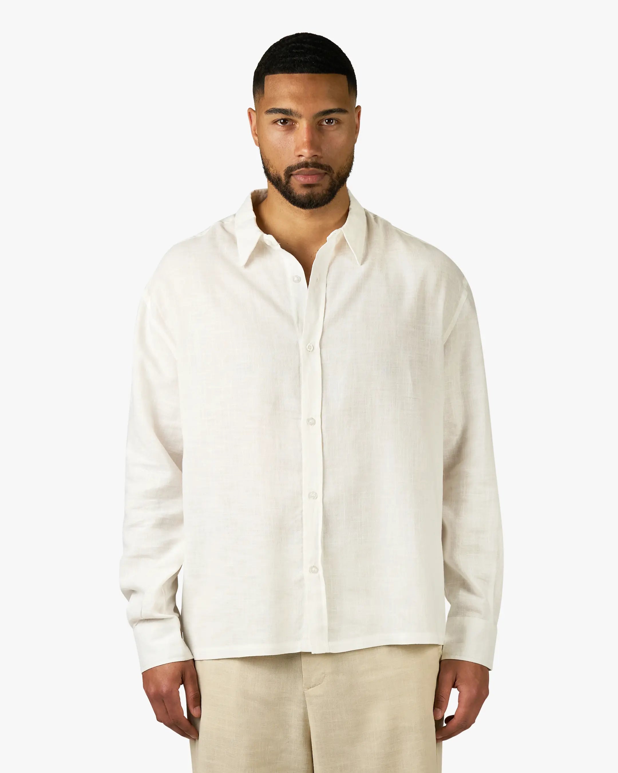 Cannes Linen Shirt | White