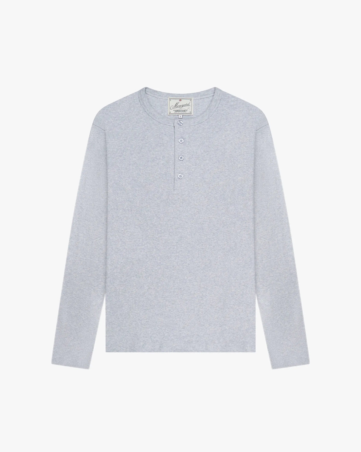 Henley Longsleeve | Grey Melee flatlay