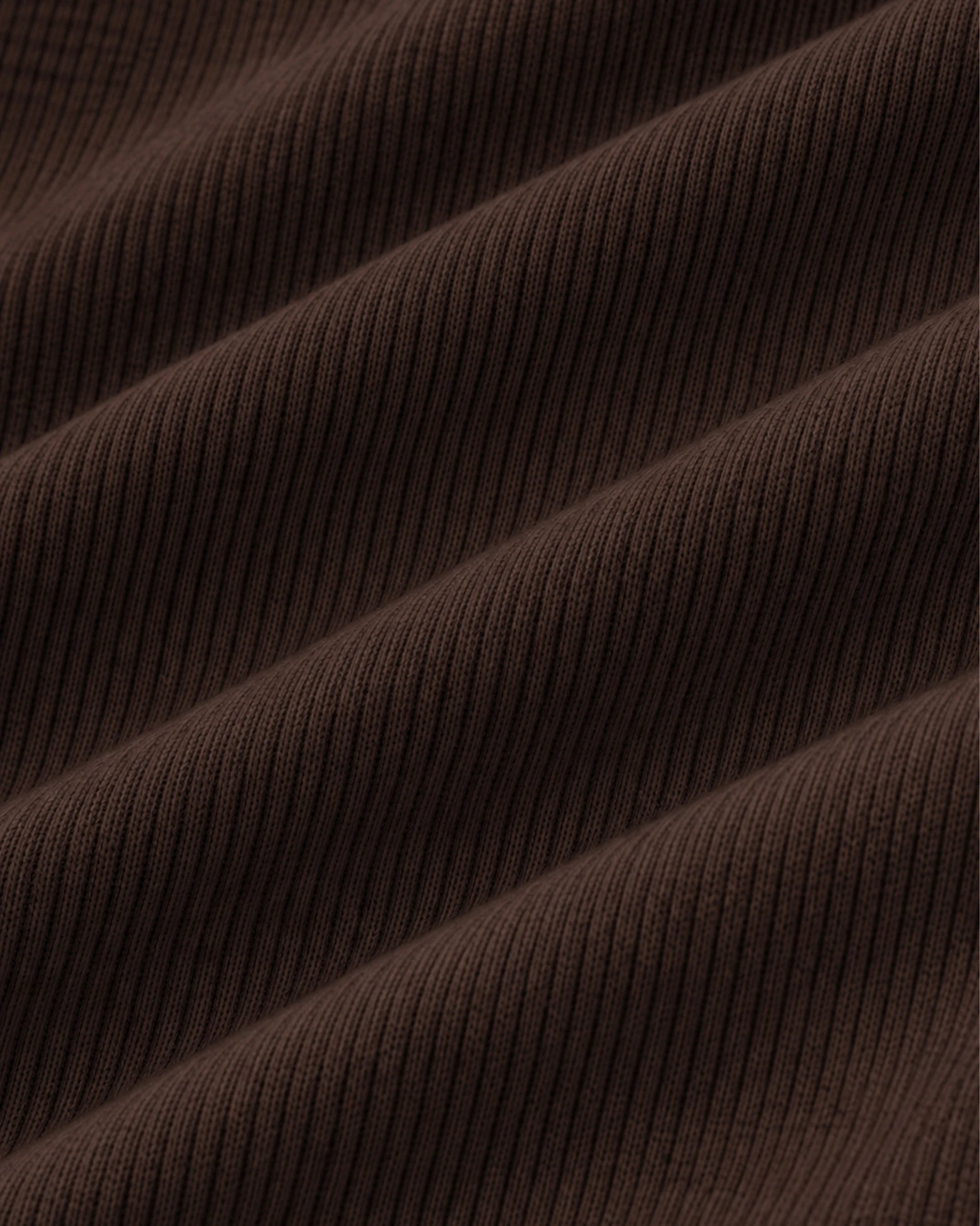 Ribbed T-Shirt | Brown