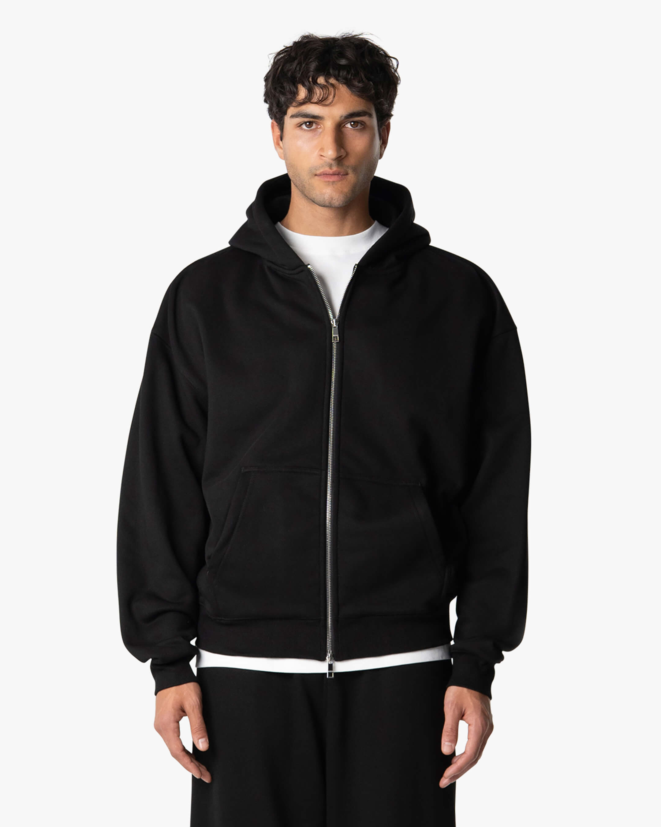 Oversized Blank Zip Hoodie