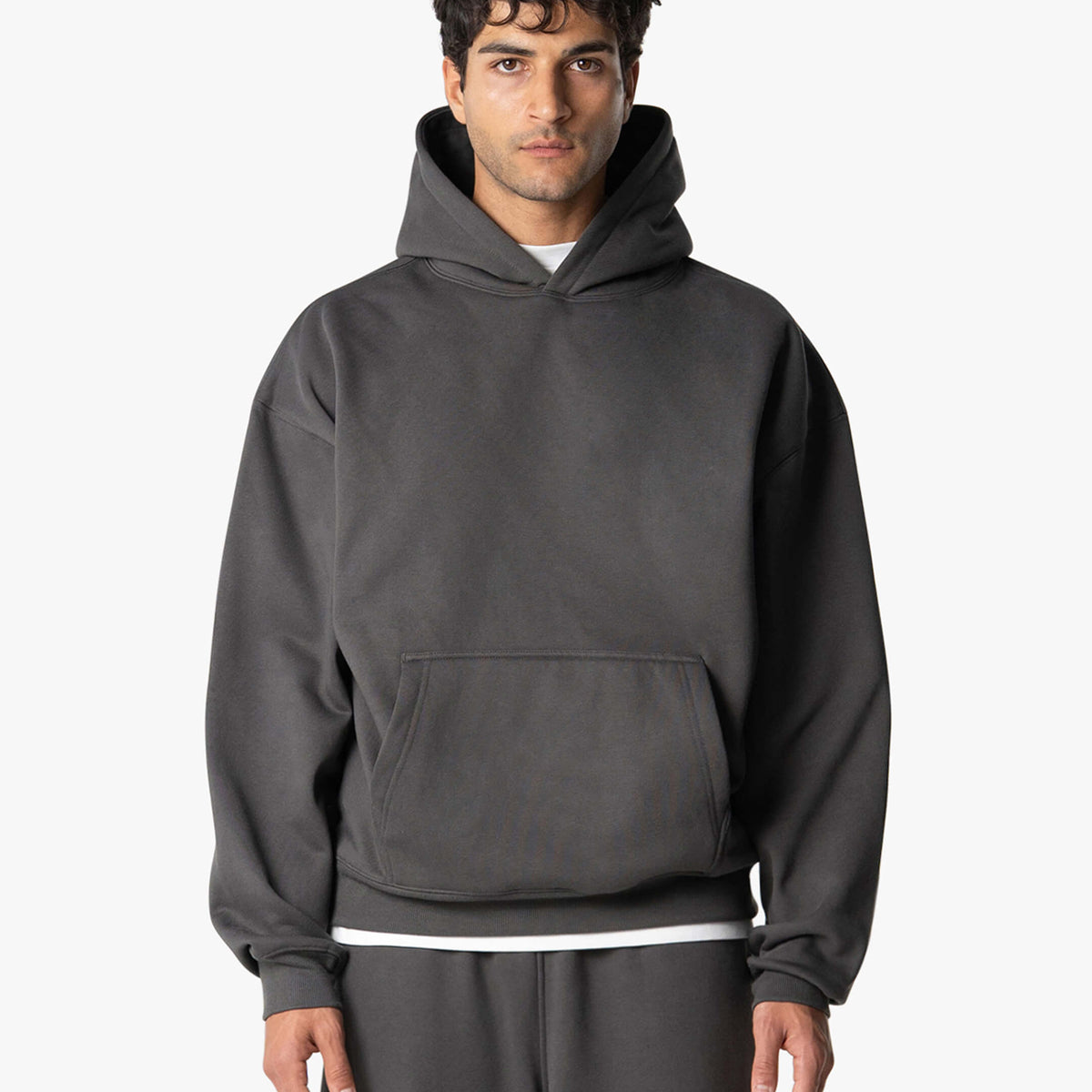 Signature Cotton Oversized Hoodie - Grey | Menyard ®