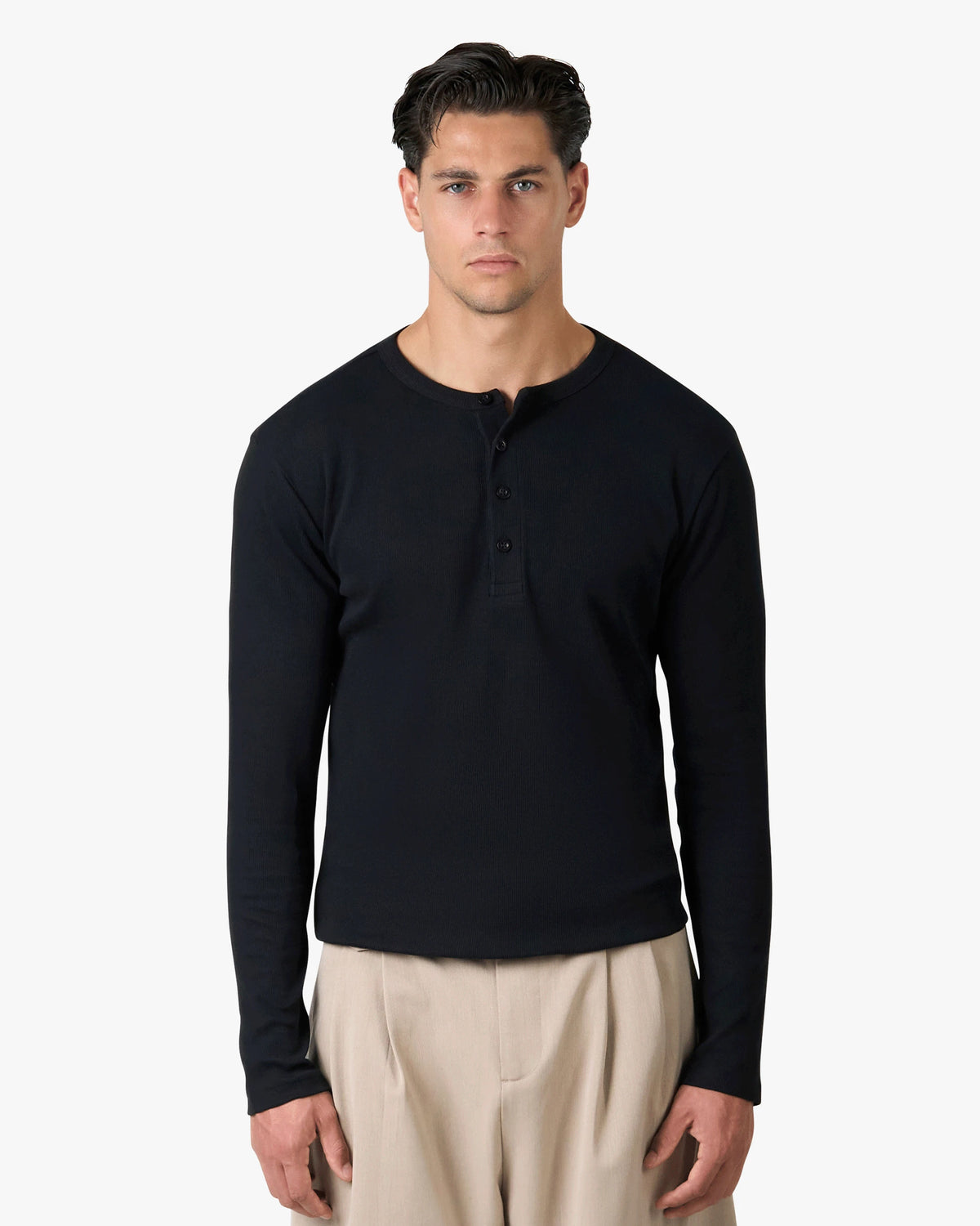 Henley Longsleeve | Black