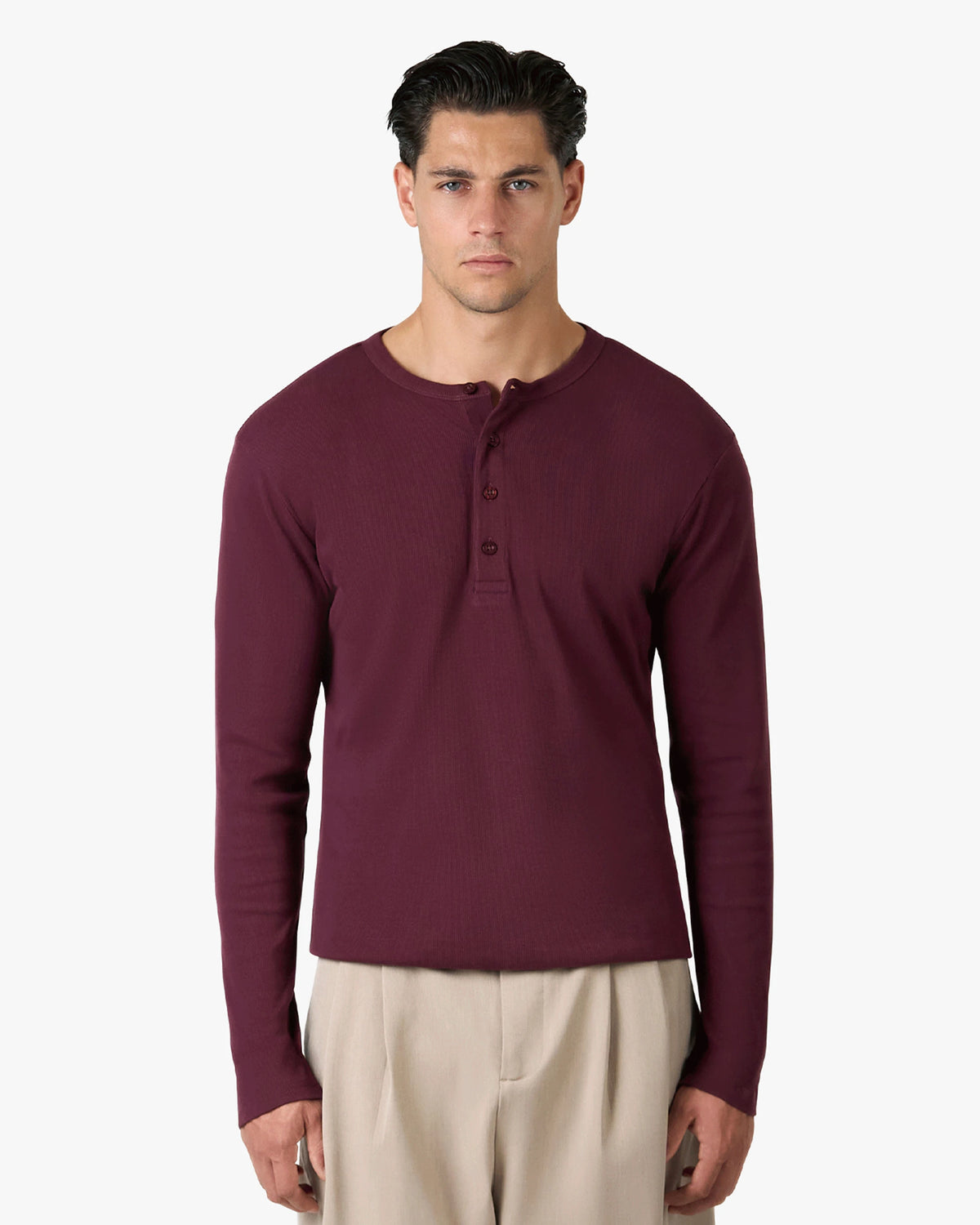 Henley Longsleeve | Burgundy