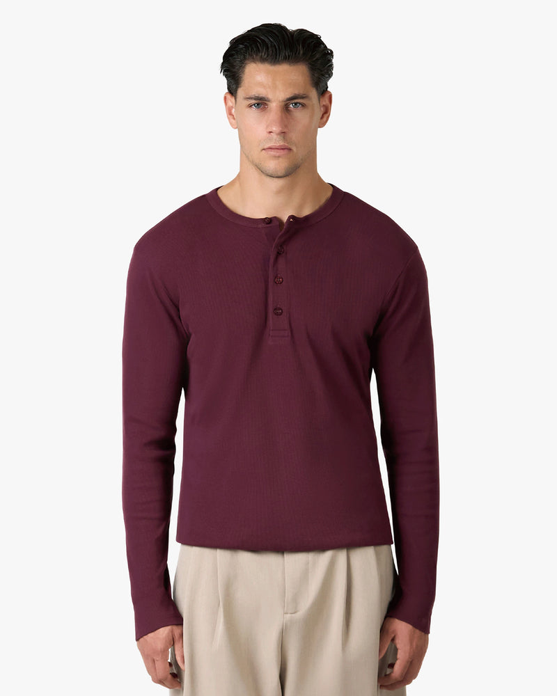 Henley Longsleeve | Burgundy