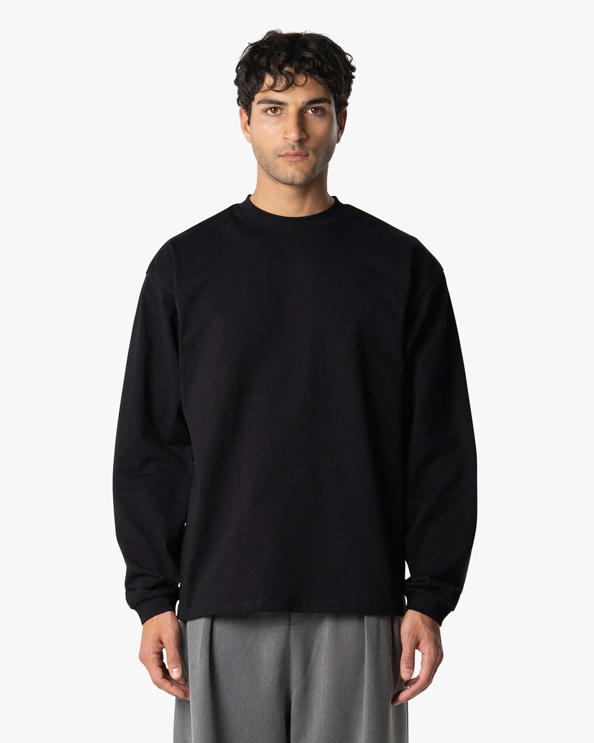 Oversized Blank Longsleeve | Black