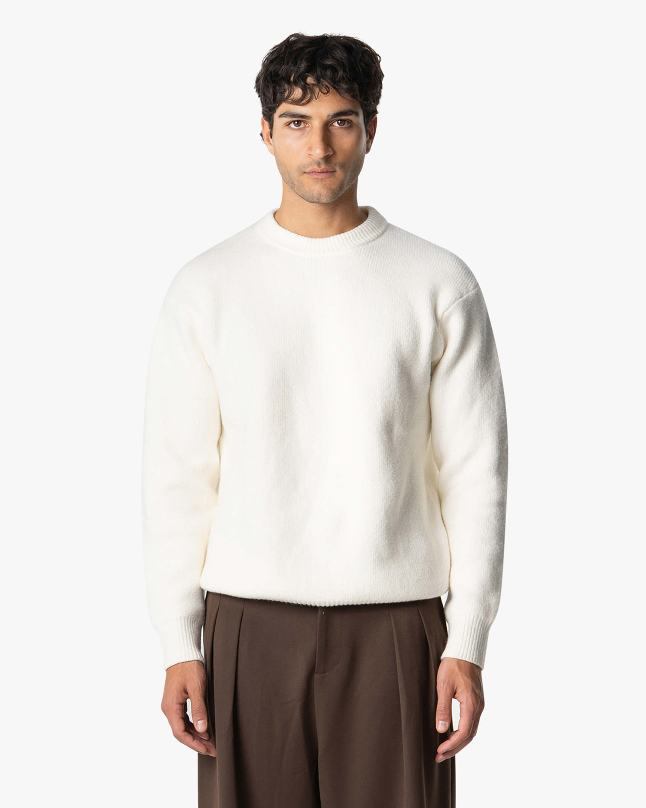 Nuvola Knitted Cotton Crewneck
