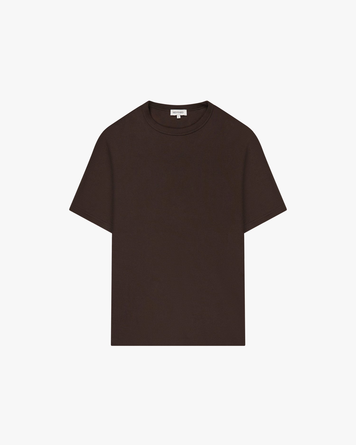 Ribbed T-Shirt | Brown