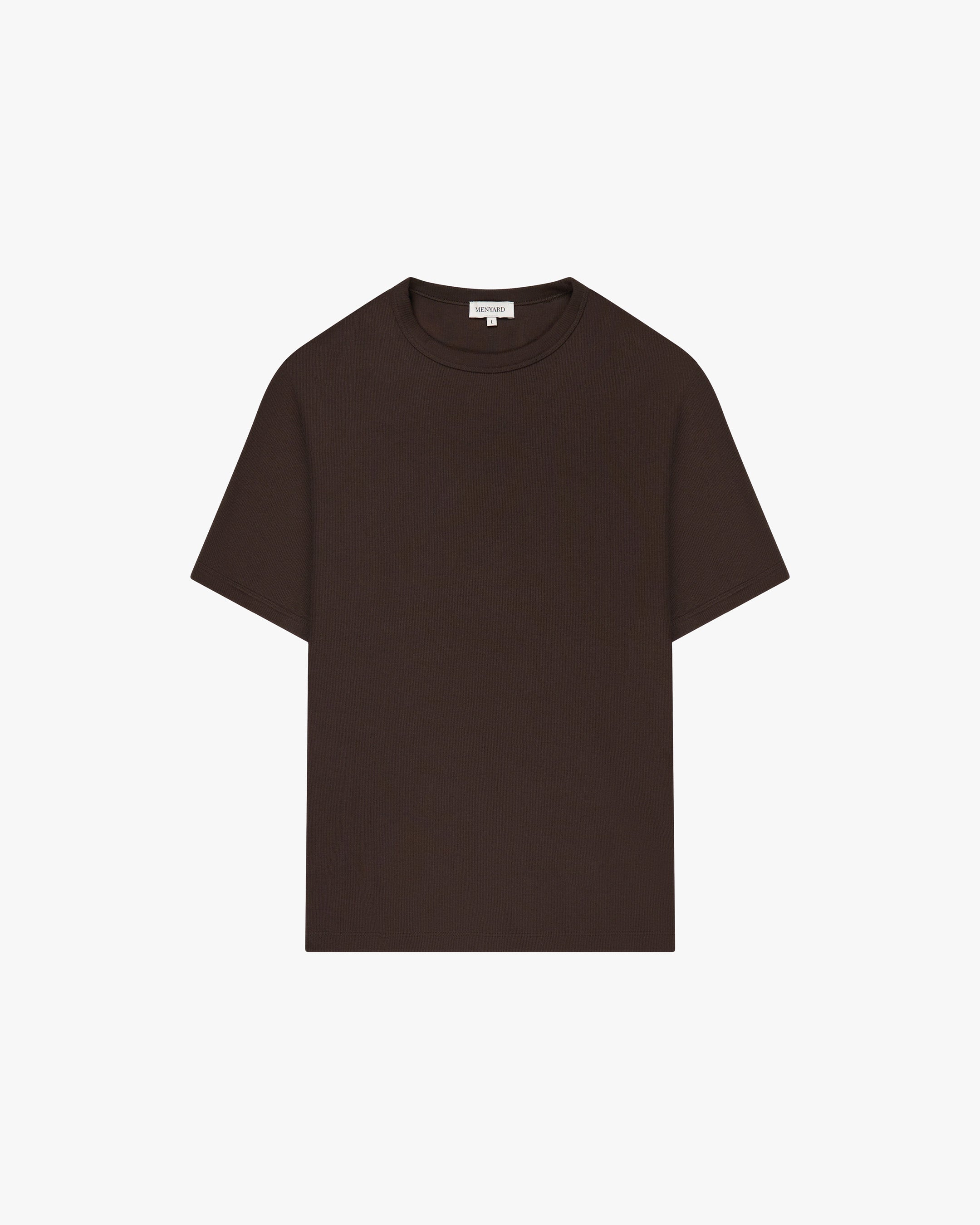 Ribbed T-Shirt | Brown