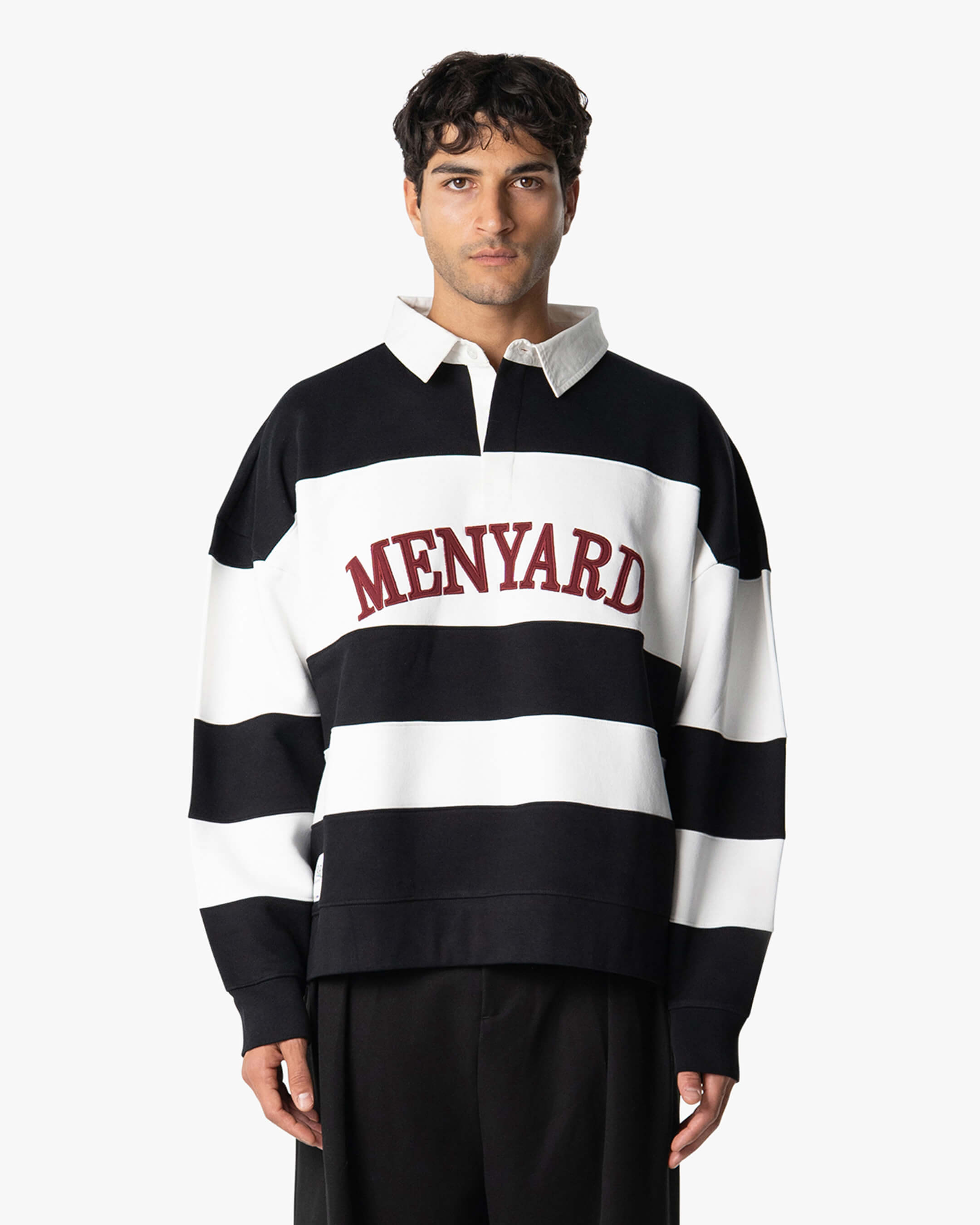University Logo Polo Sweater | White/Black