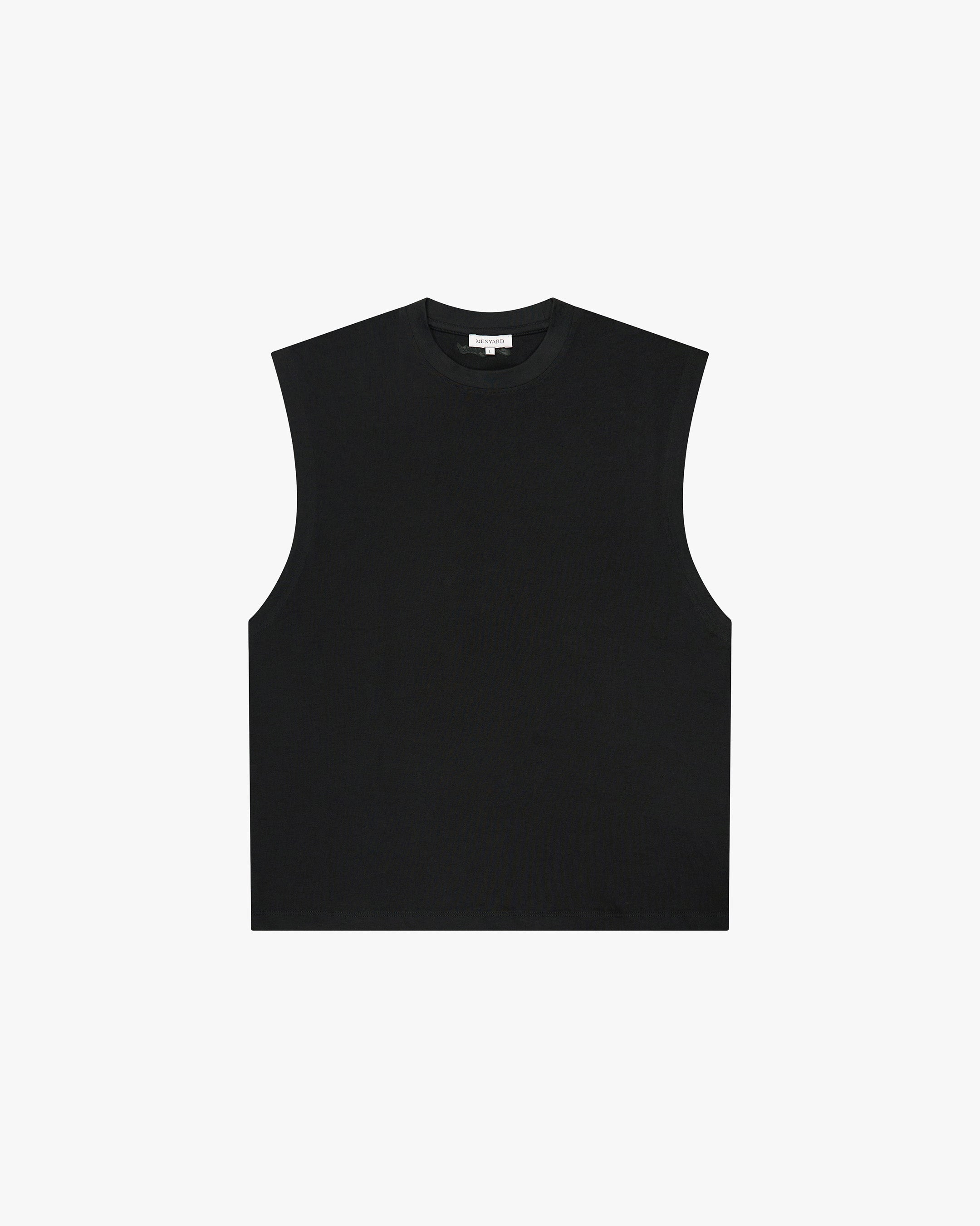 Blank Boxy Tank Top | Black