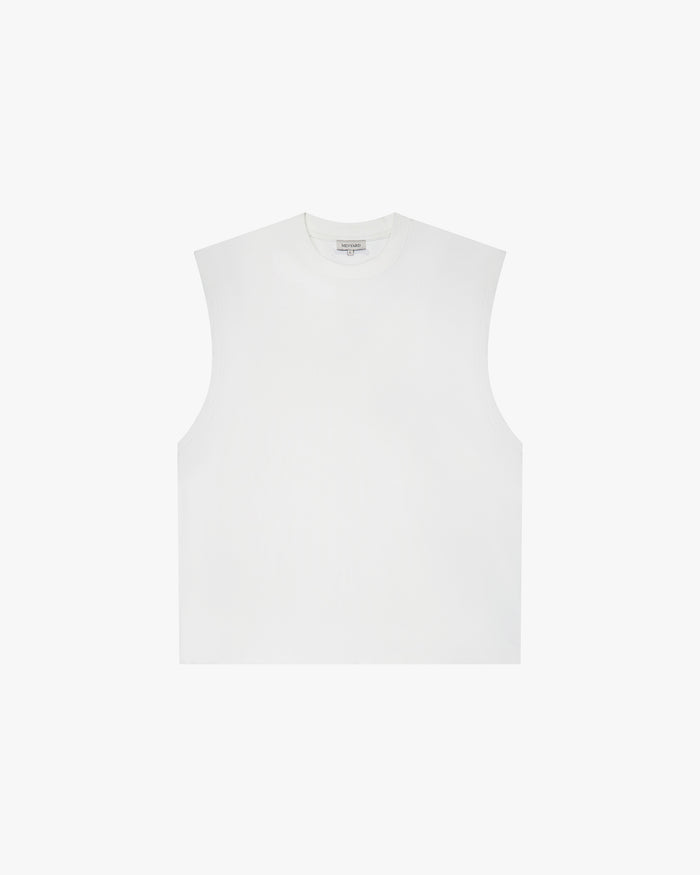 Blank Boxy Tank Top | White