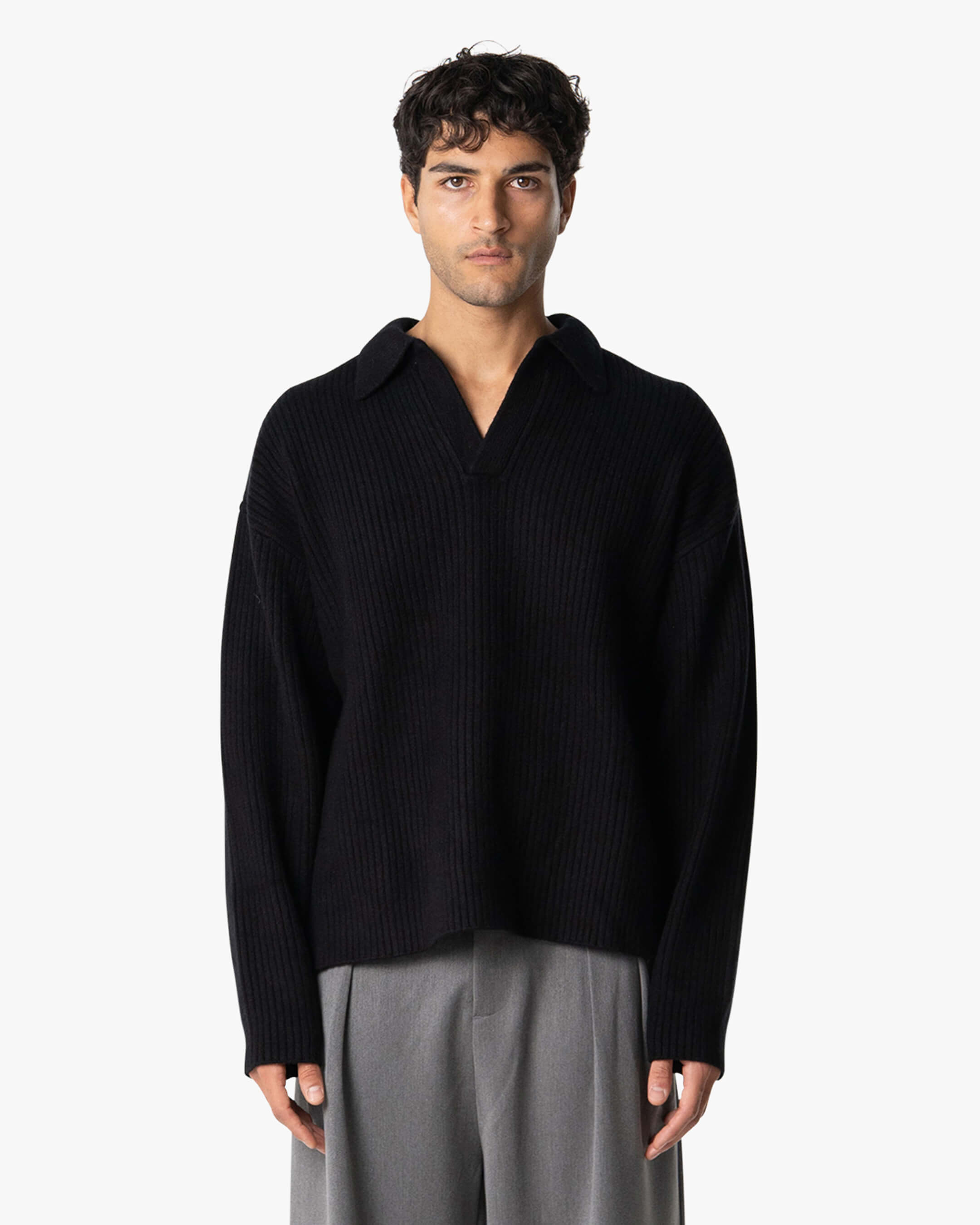 Ravello Oversized Cotton V-Neck Sweater