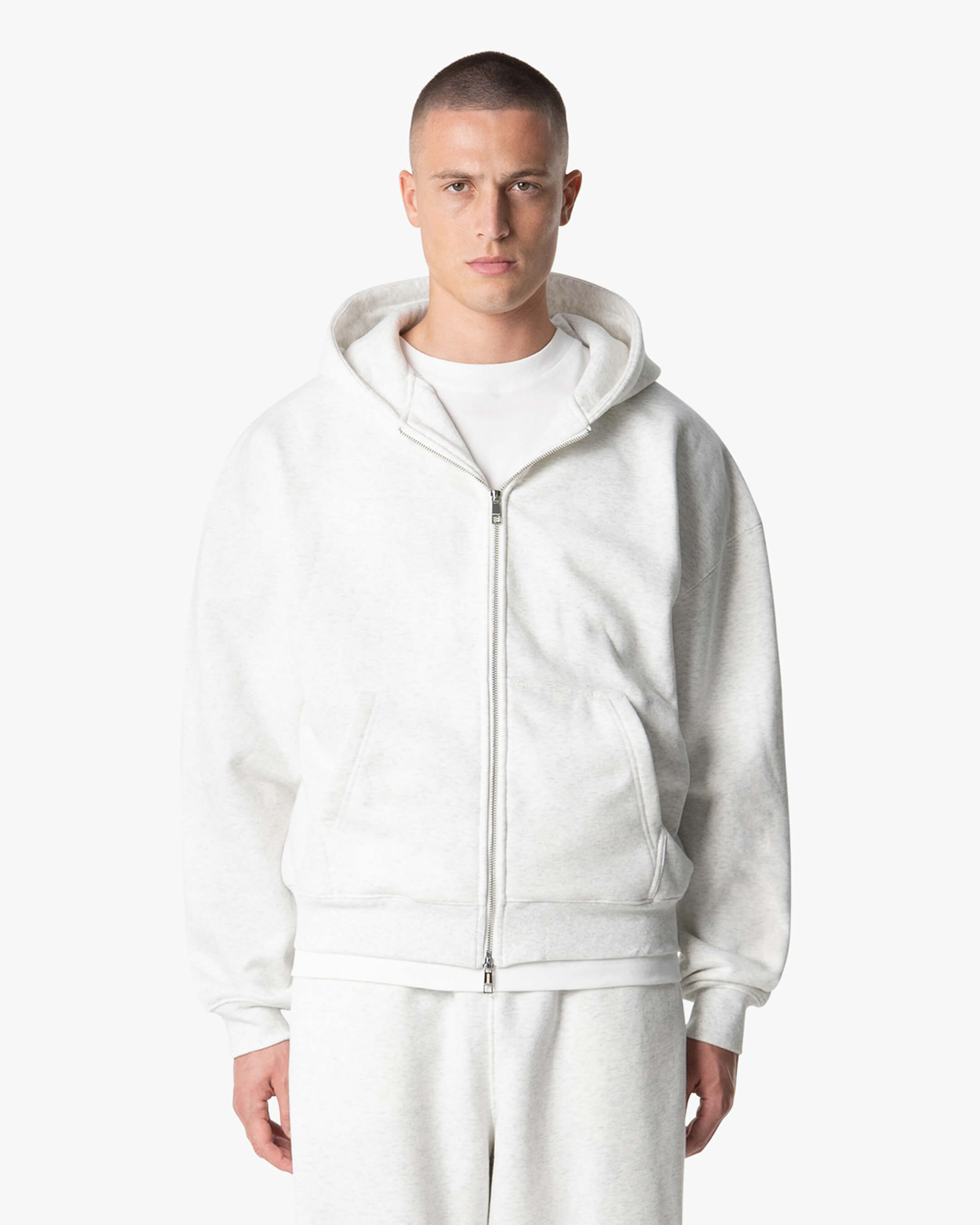 Oversized Blank Zip Hoodie