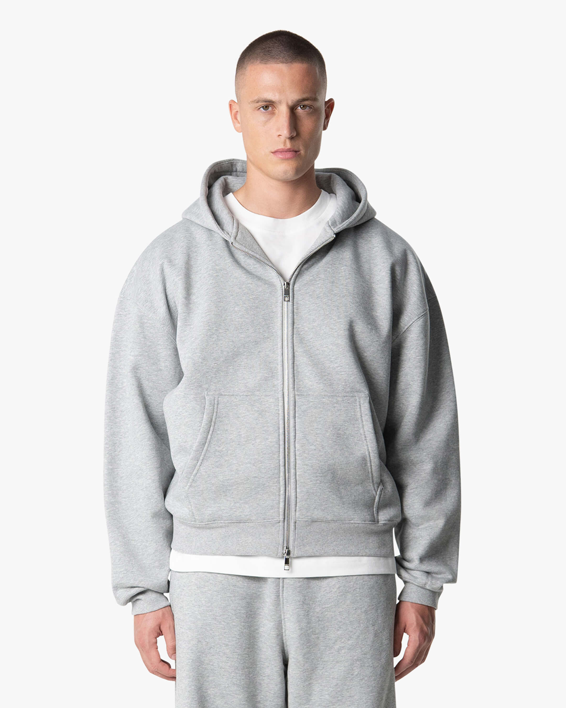 Oversized Blank Zip Hoodie