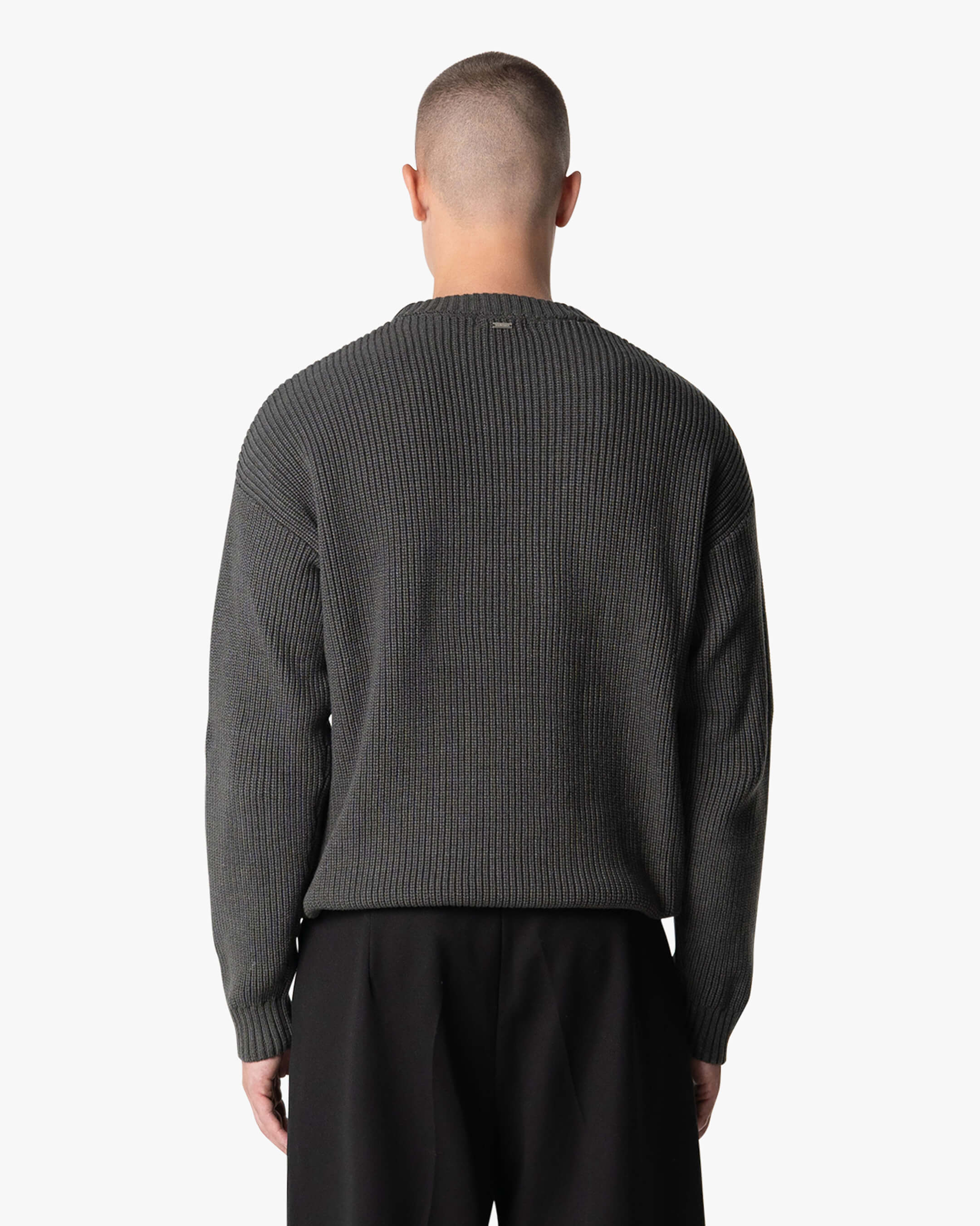 Naval Knitted Cotton Sweater