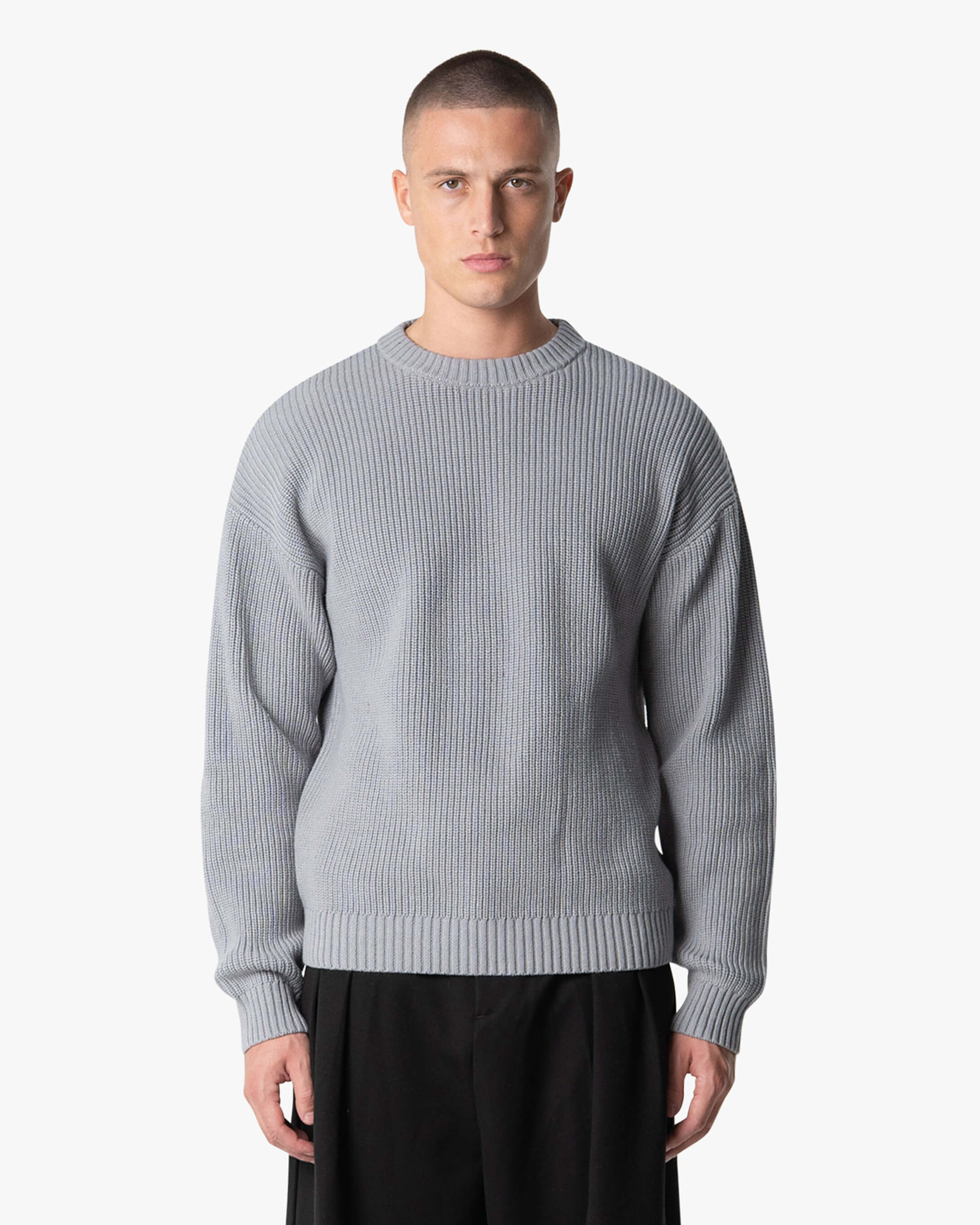Naval Knitted Cotton Sweater