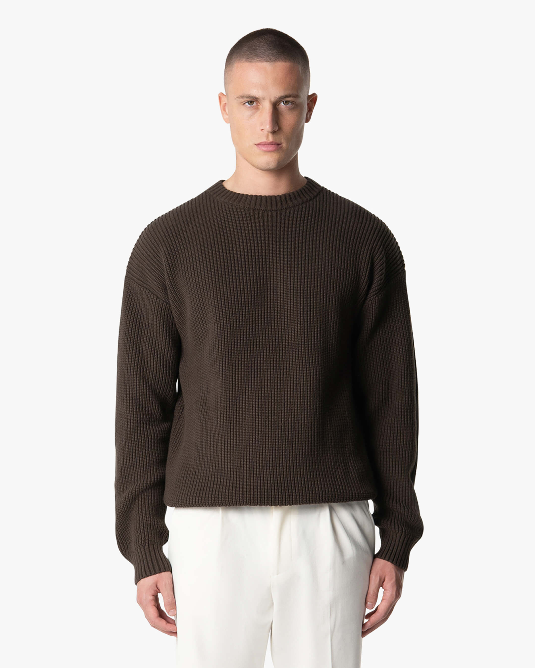 Naval Knitted Cotton Sweater