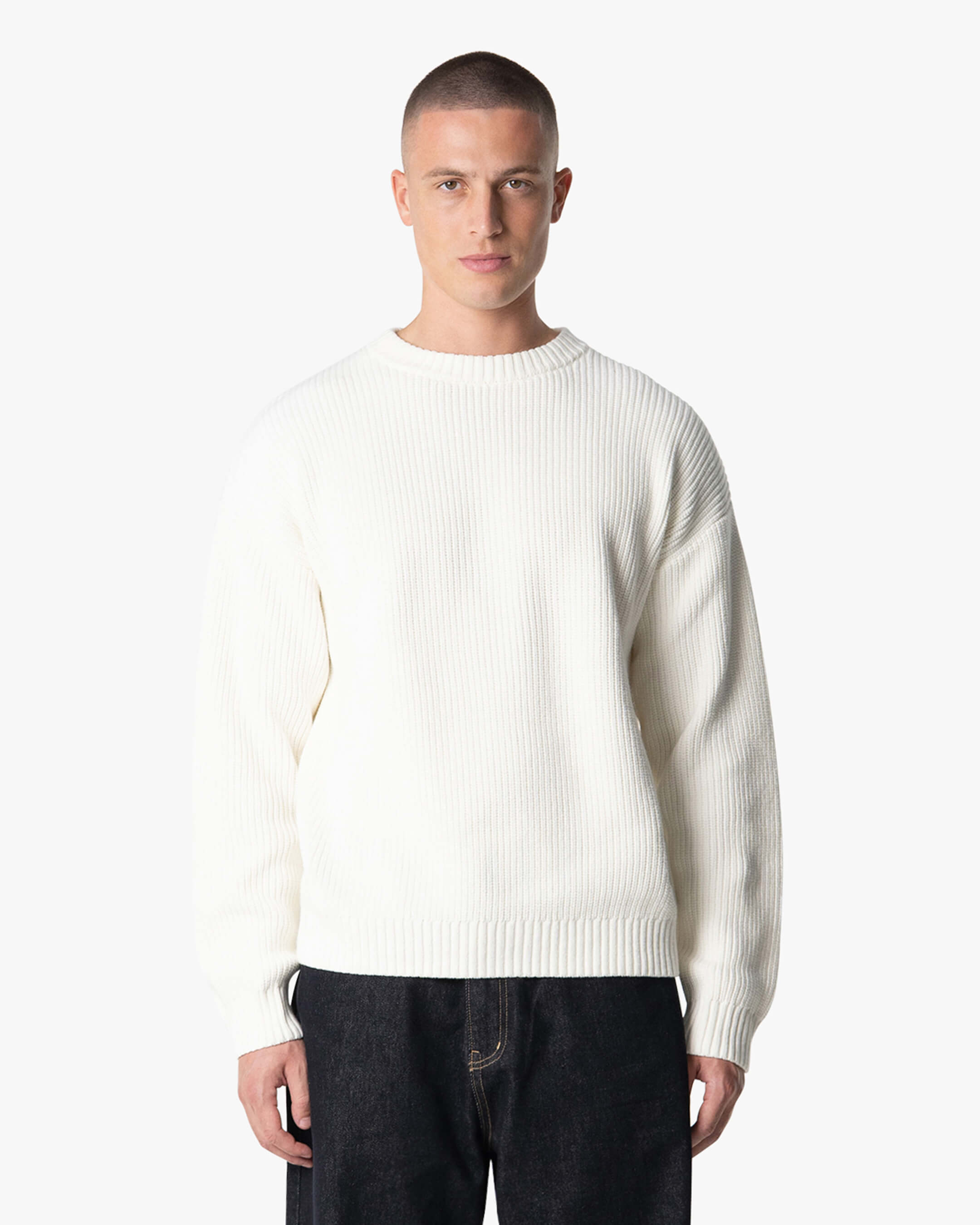 Naval Knitted Cotton Sweater