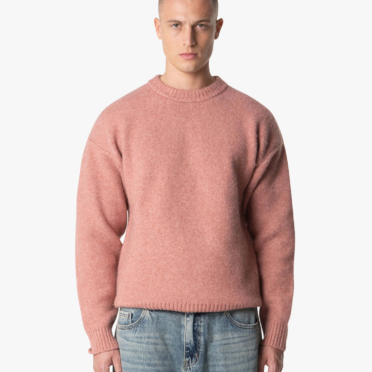 Brixton Wool-Blend Brushed Sweater - Pink | Menyard ®