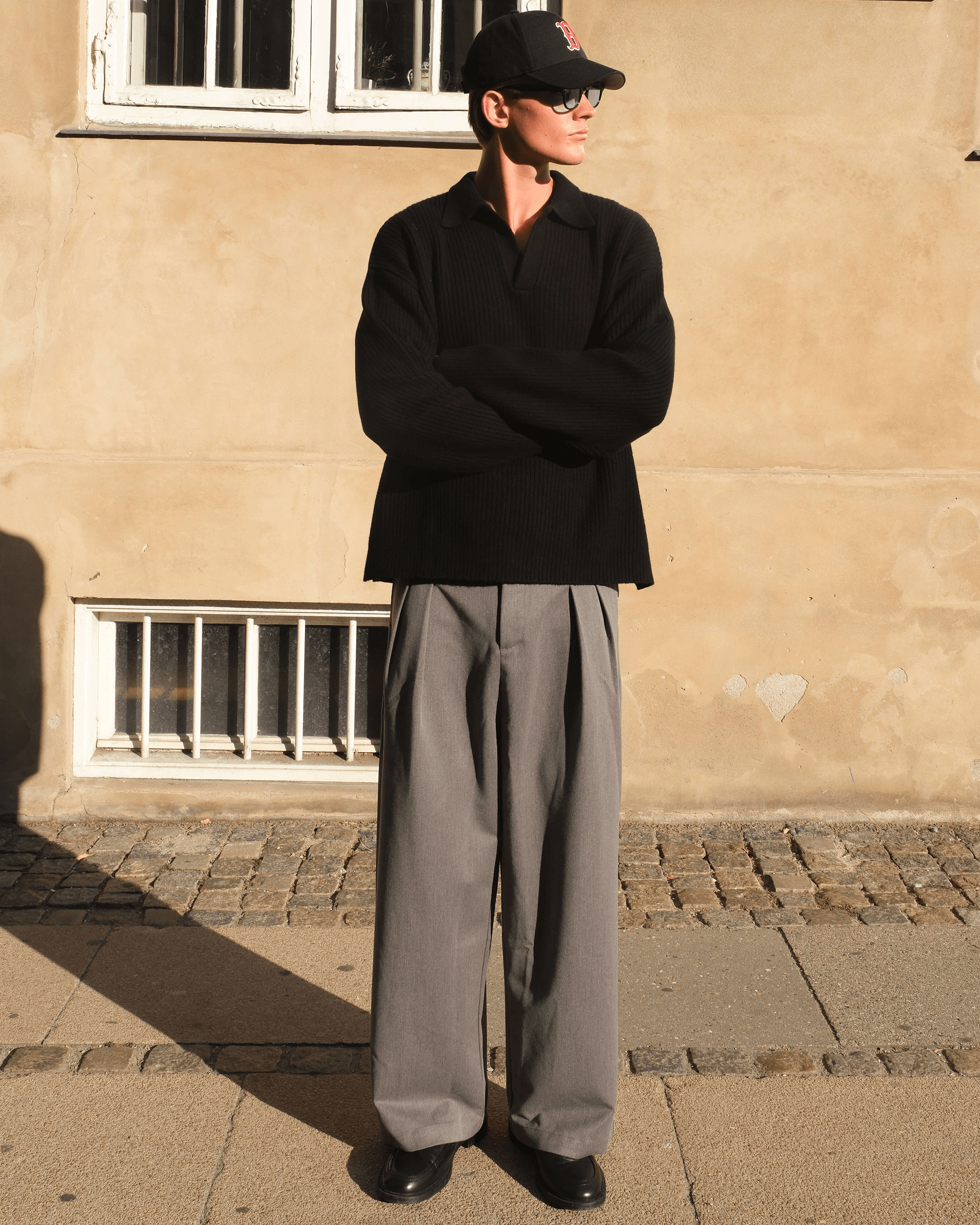 Ambra Loose-Fit Pleated Pants