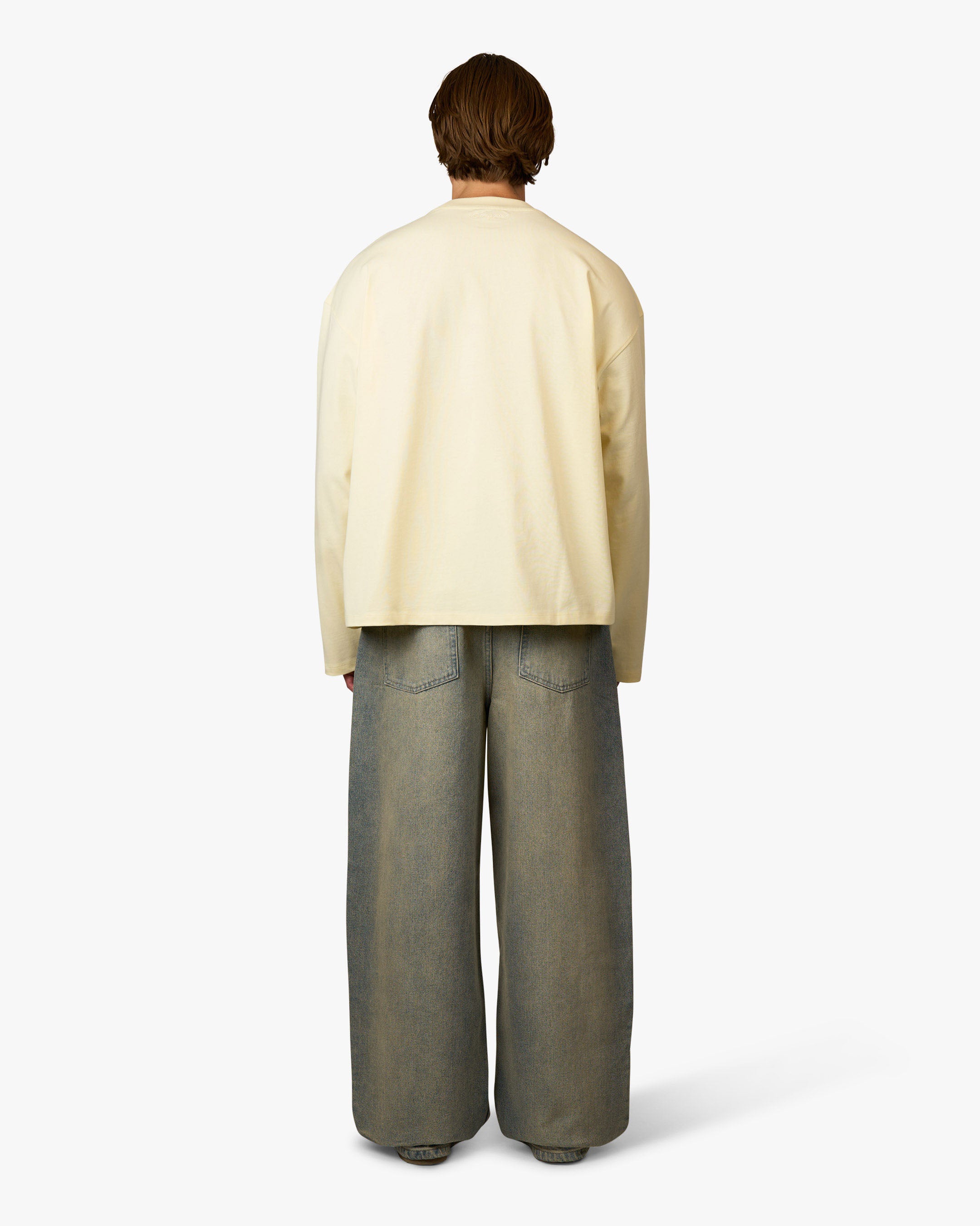 Blank Boxy Longsleeve | Butter Yellow