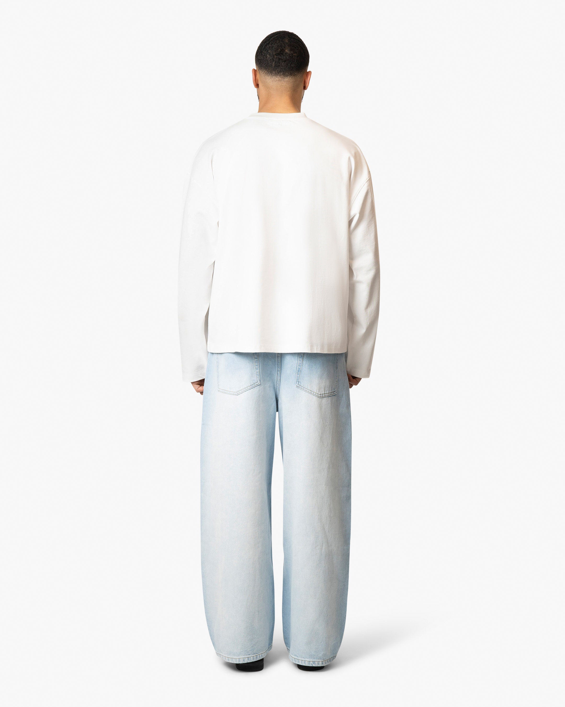 Blank Boxy Longsleeve | White