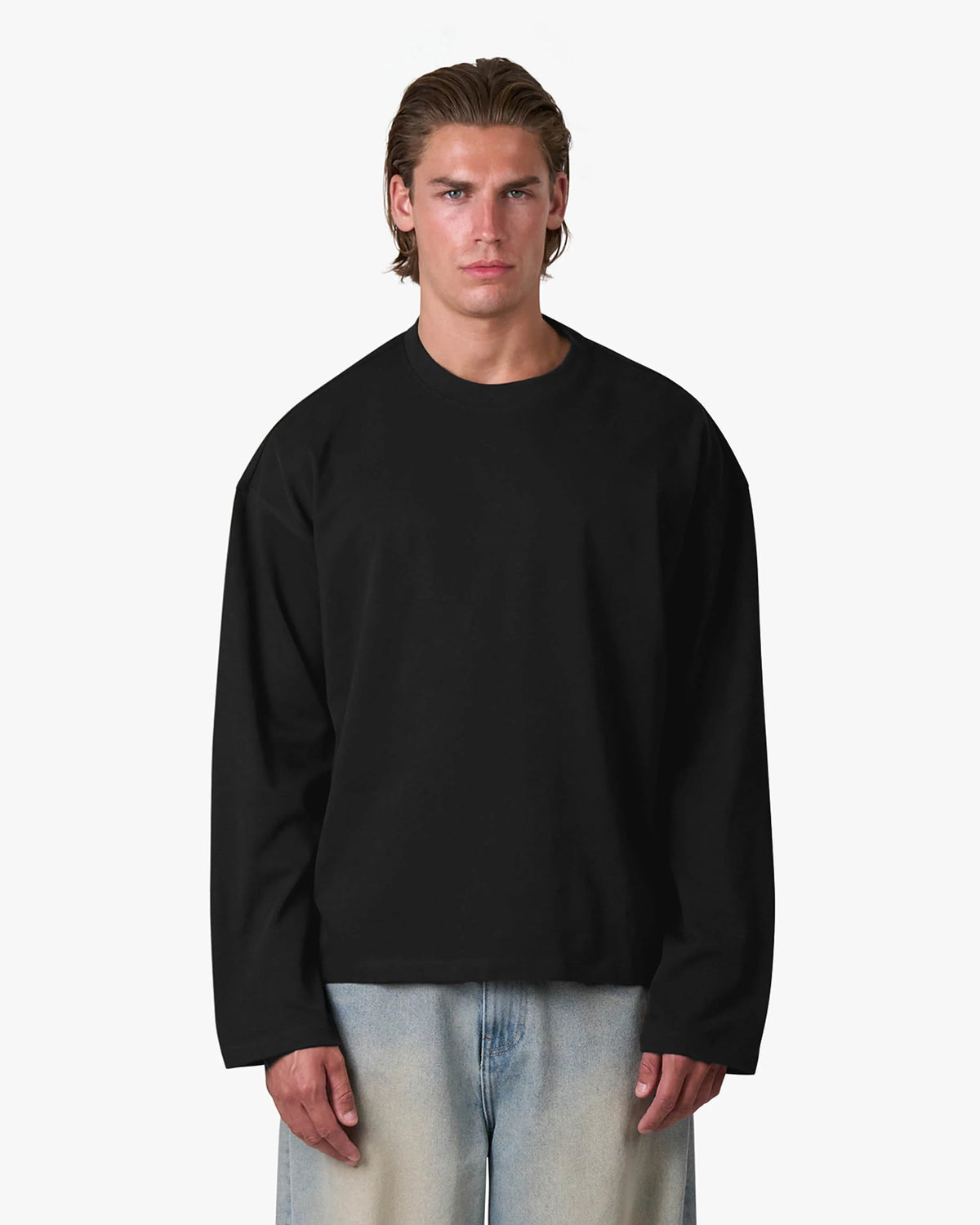 Blank Boxy Longsleeve | Black