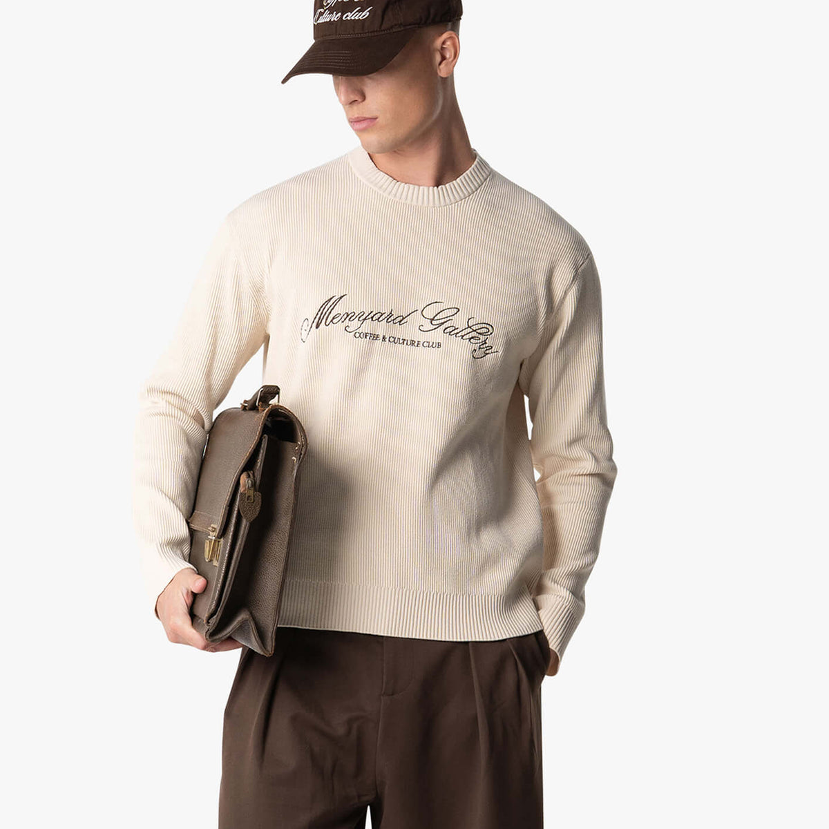 Culture Knitted Crewneck - Creme| Menyard ®