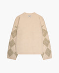 Diamond Sweater | Beige/Ecru flatlay back