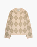 Diamond Sweater | Beige/Ecru flatlay