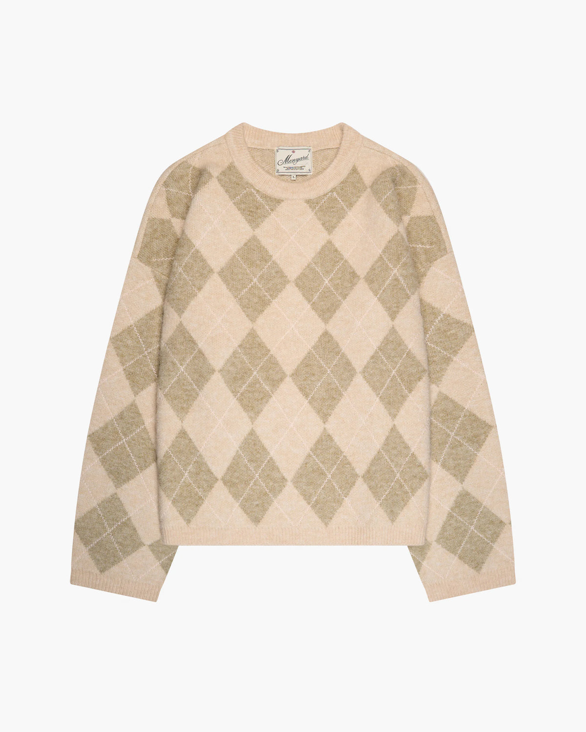 Diamond Sweater | Beige/Ecru flatlay