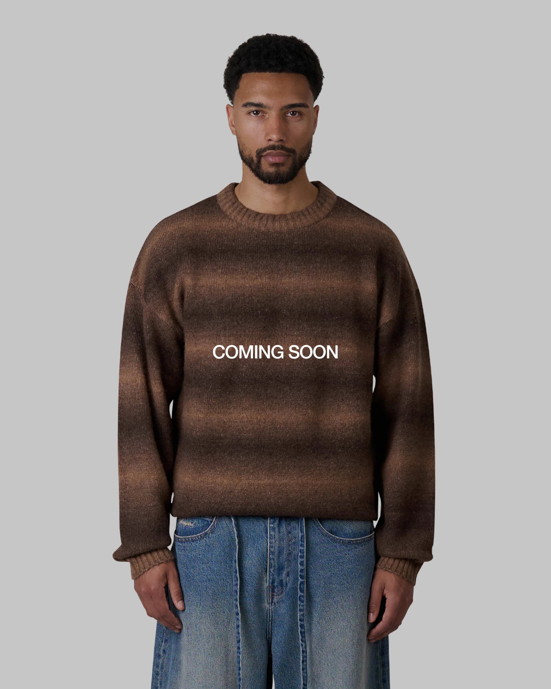 Aria Oversized Gradient Sweater | Brown