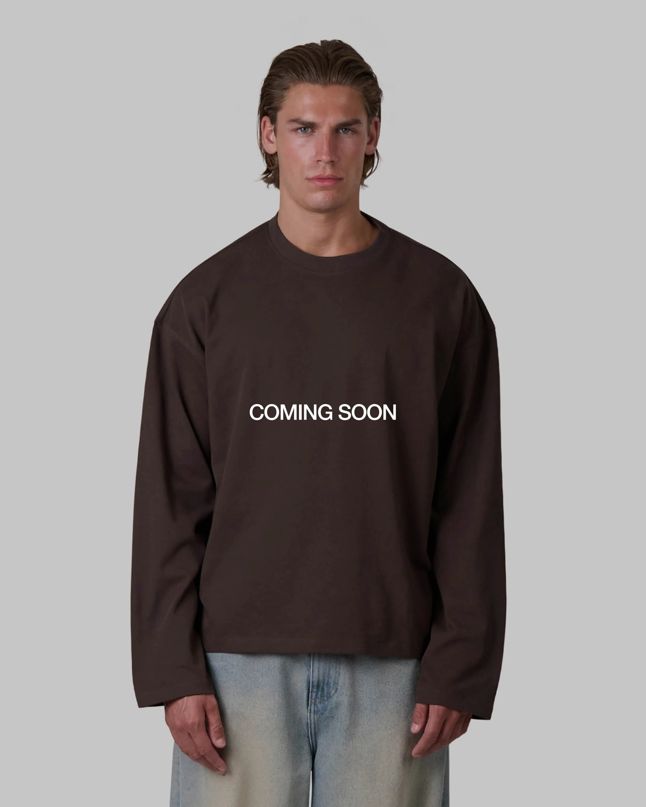 Blank Boxy Longsleeve | Brown