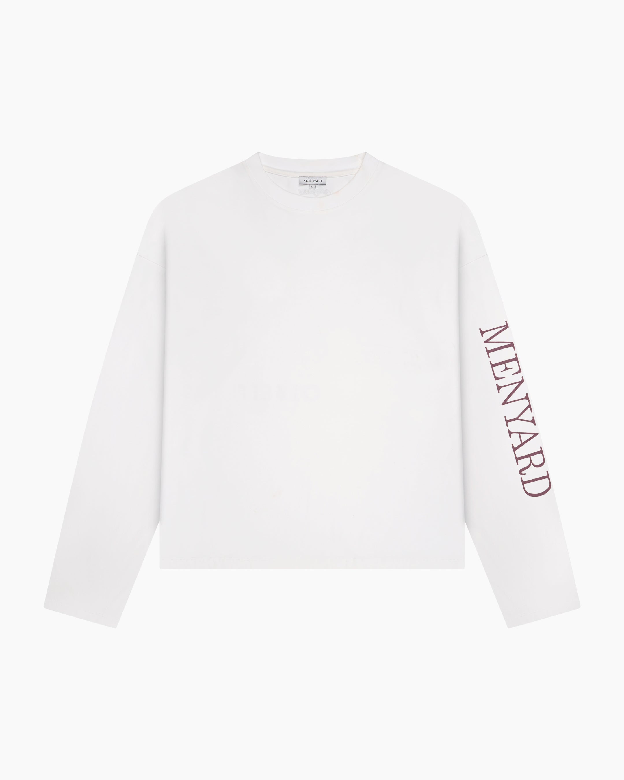 Iconic Logo Boxy Longsleeve - White/Red | Menyard ®