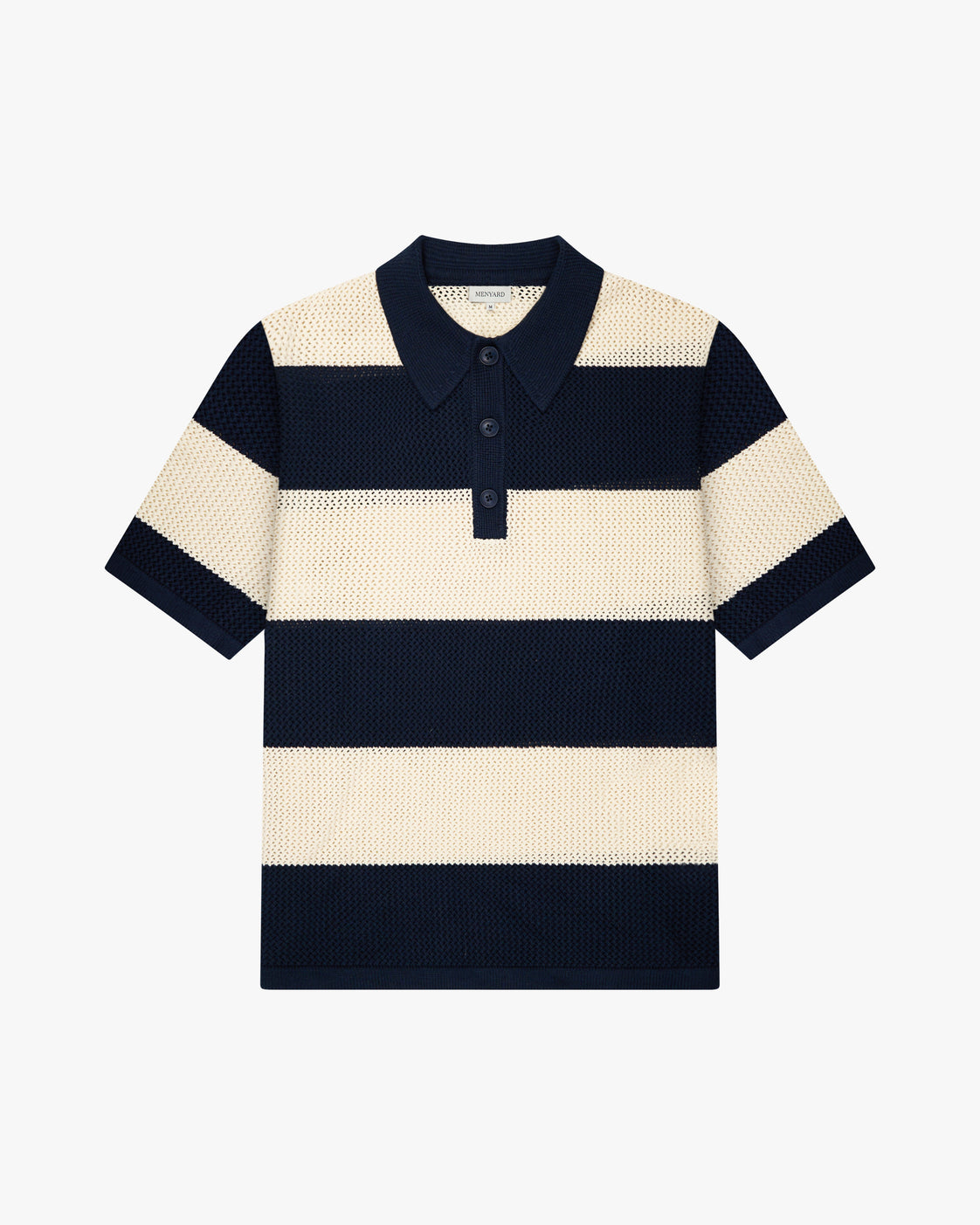 Cabris Knitted Polo | Navy/Ecru