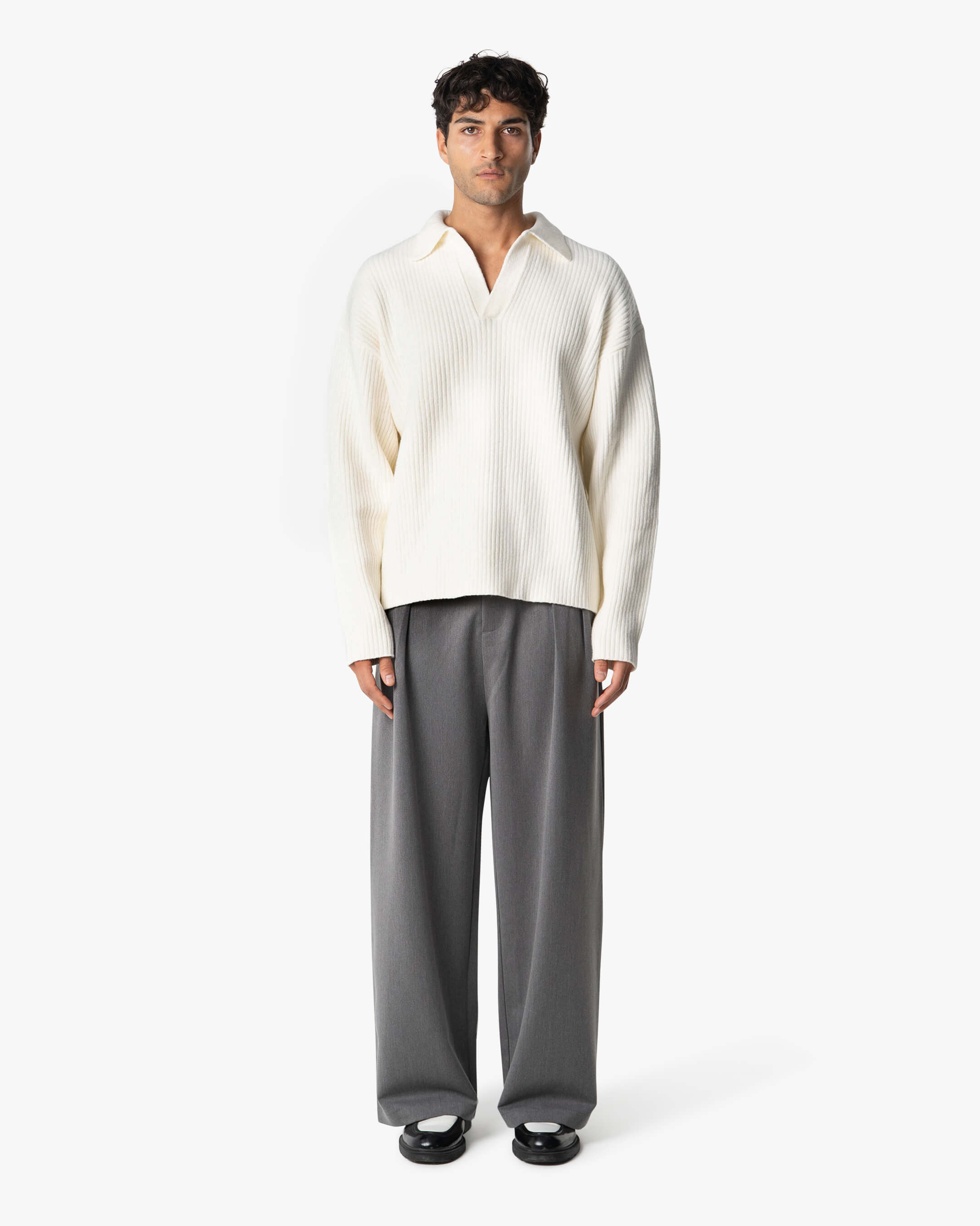 Ravello Oversized Cotton V-Neck Sweater