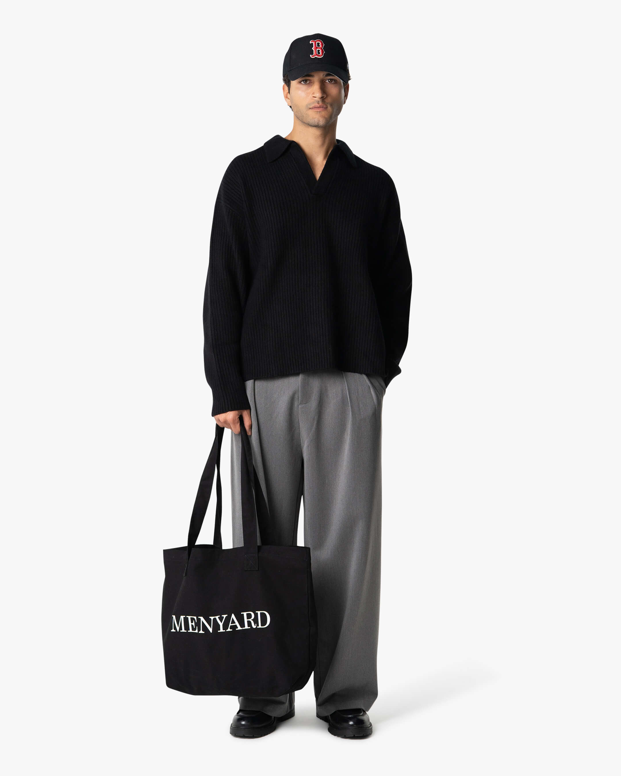 Ravello Oversized Cotton V-Neck Sweater