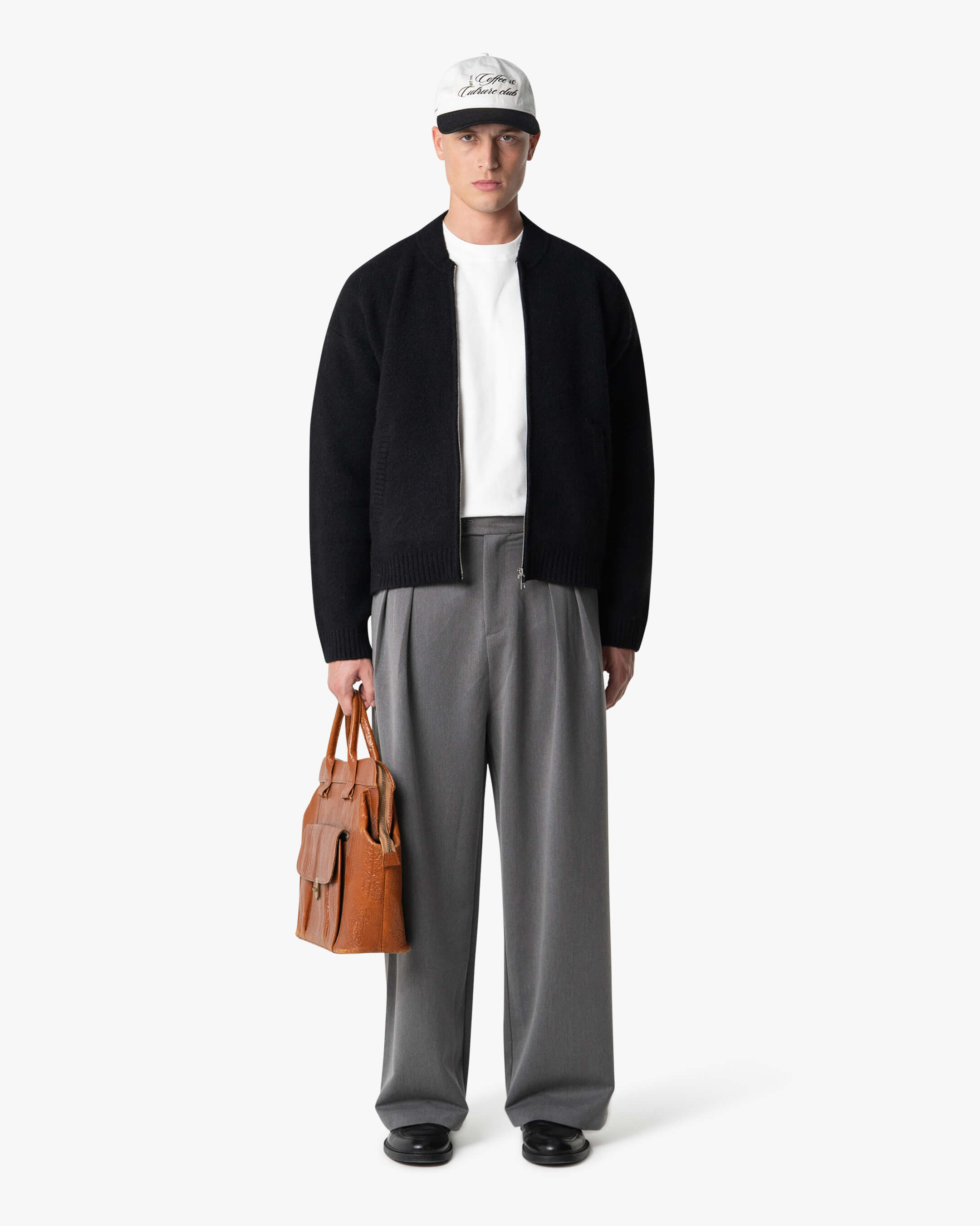 Signore Brushed Zip-Up Cardigan