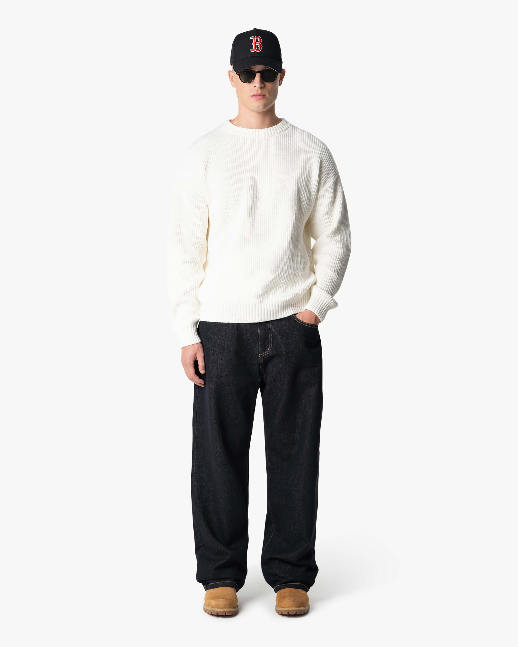 Naval Knitted Cotton Sweater