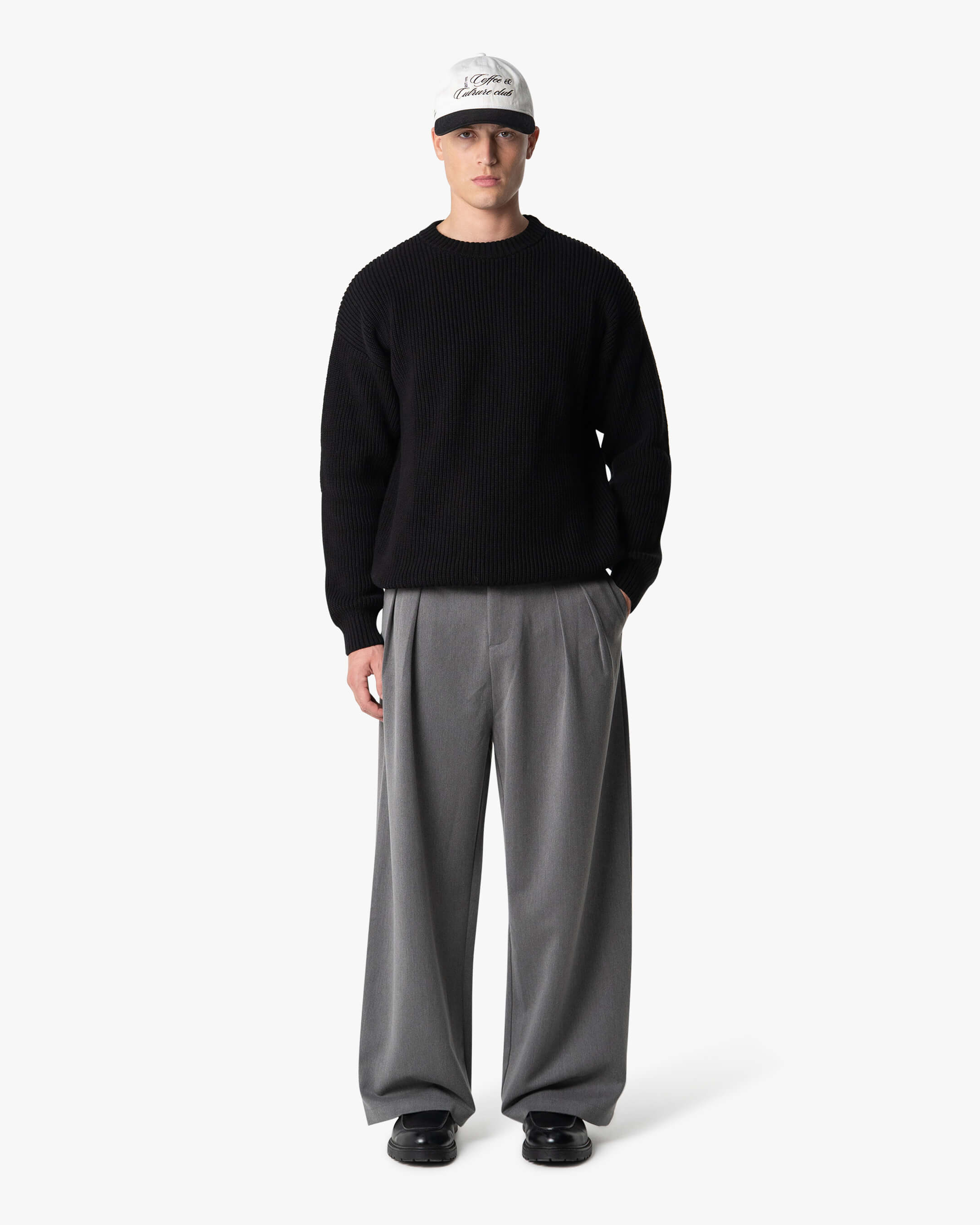 Naval Knitted Cotton Sweater