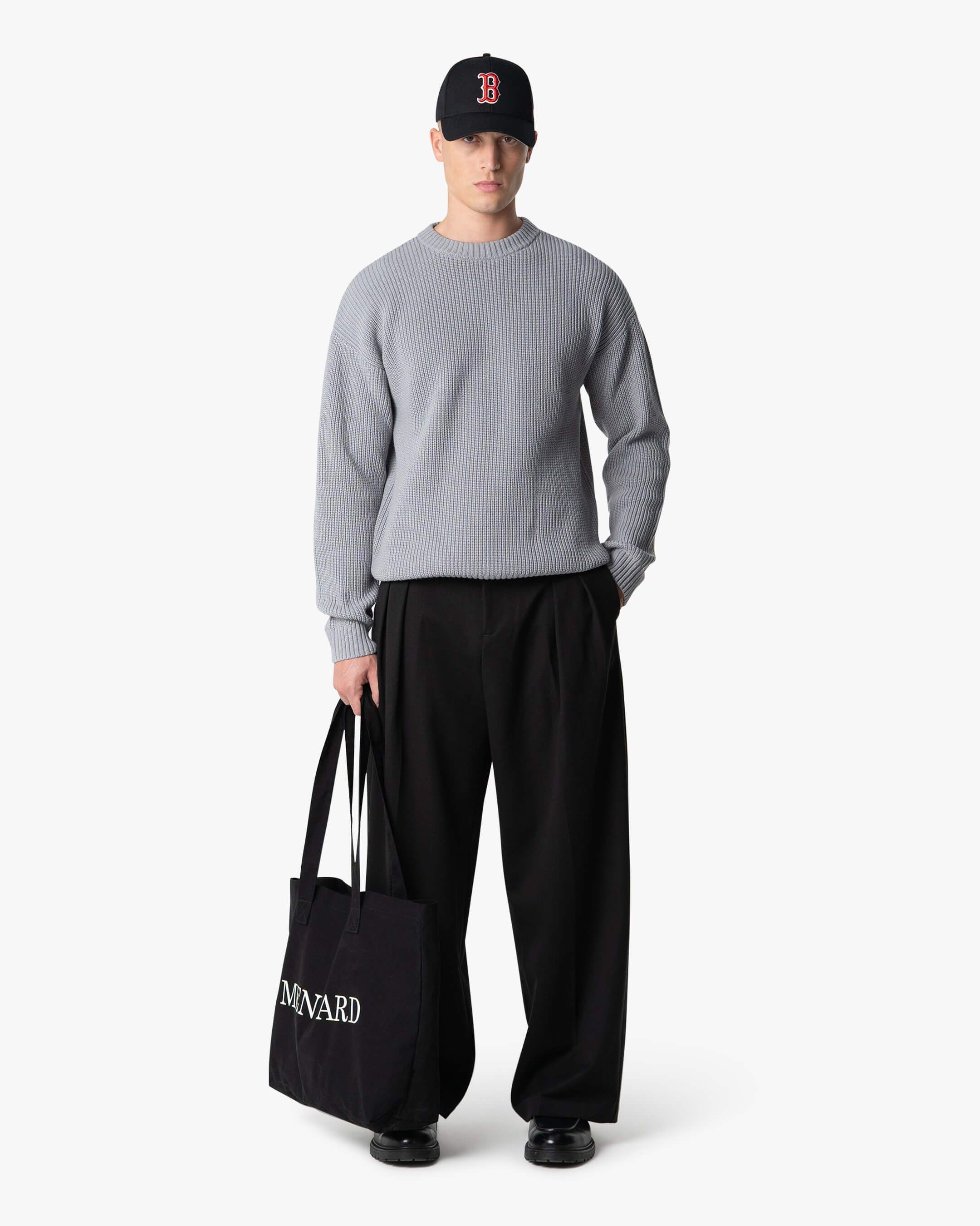 Naval Knitted Cotton Sweater