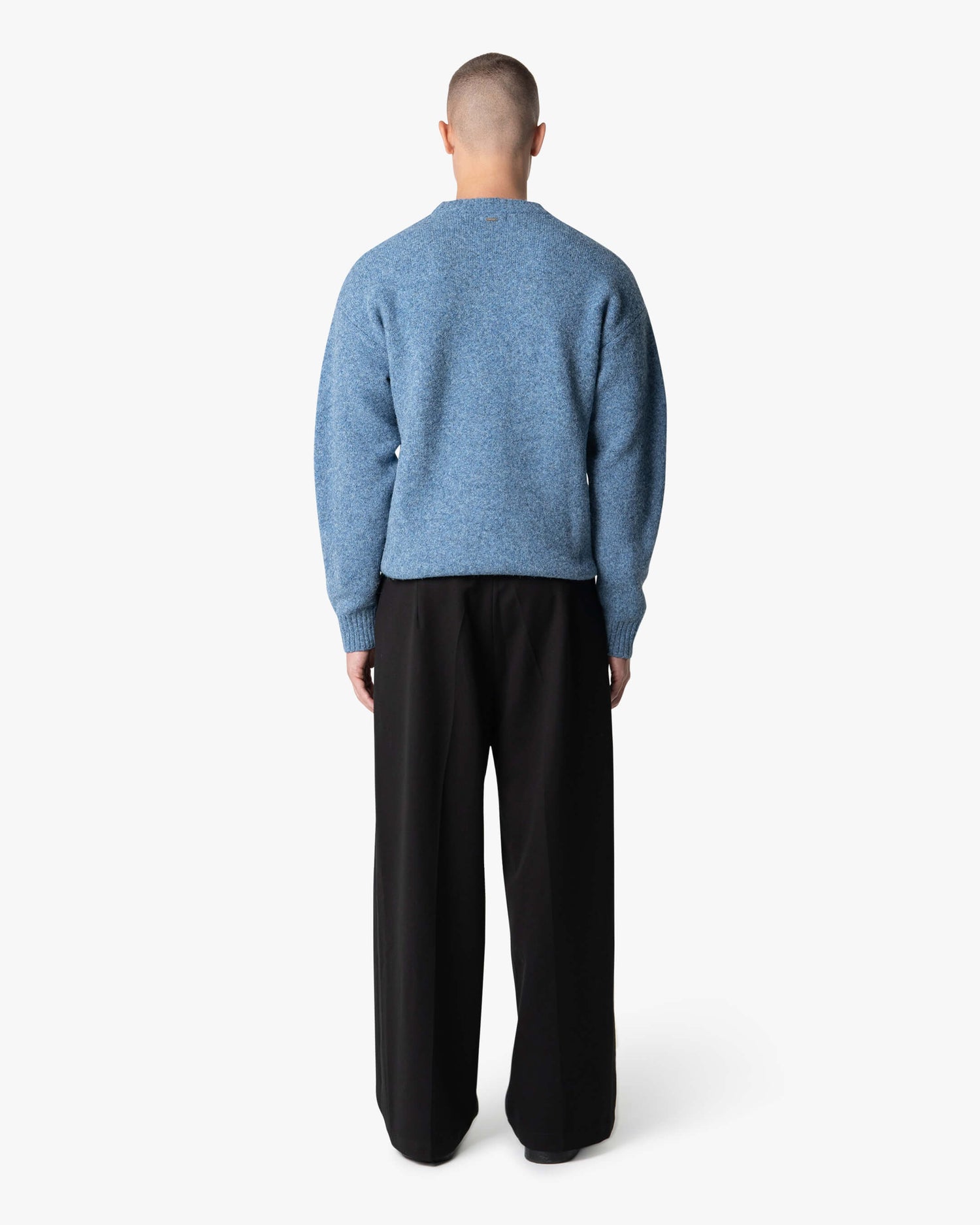 Brixton Wool-Blend Brushed Sweater | Blue