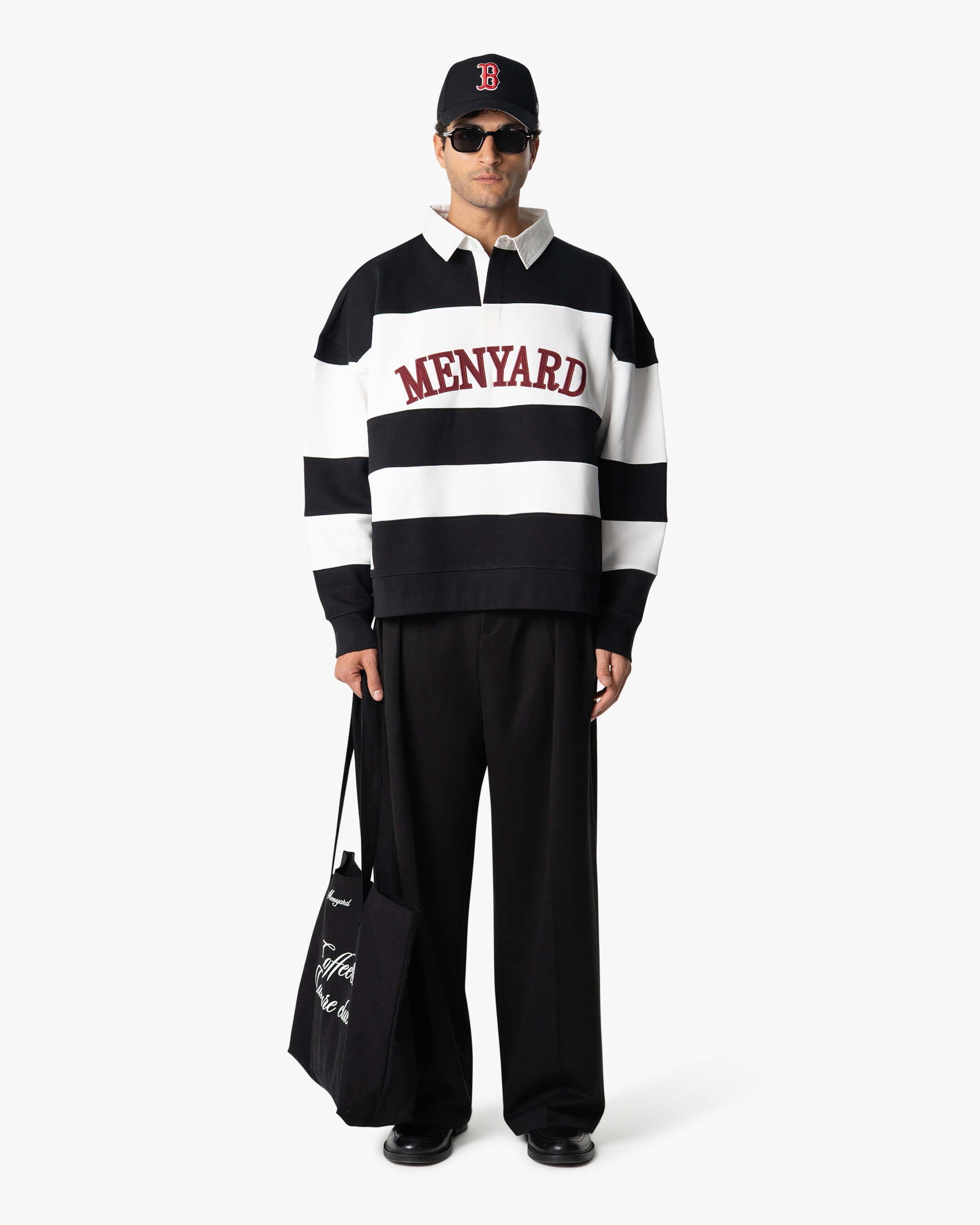 University Logo Polo Sweater - Striped | Menyard ®
