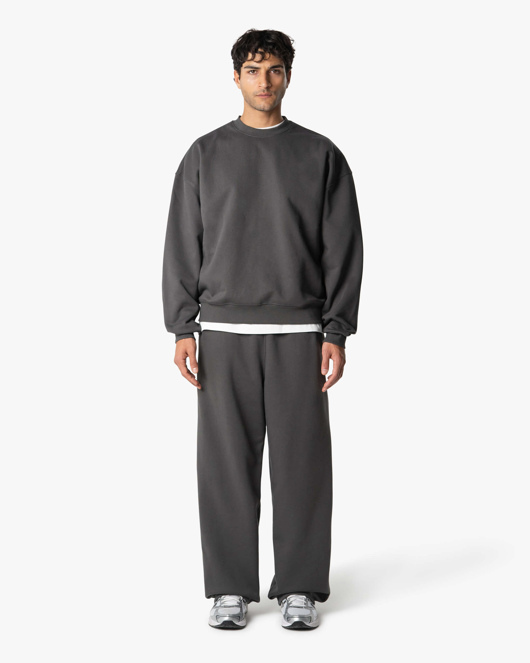 Signature Cotton Oversized Sweatpants - Grey | Menyard ®
