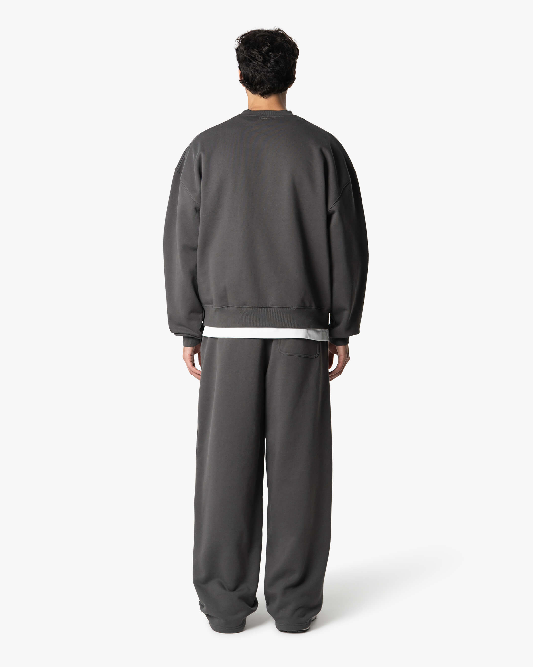 Signature Cotton Oversized Sweatpants - Grey | Menyard ®