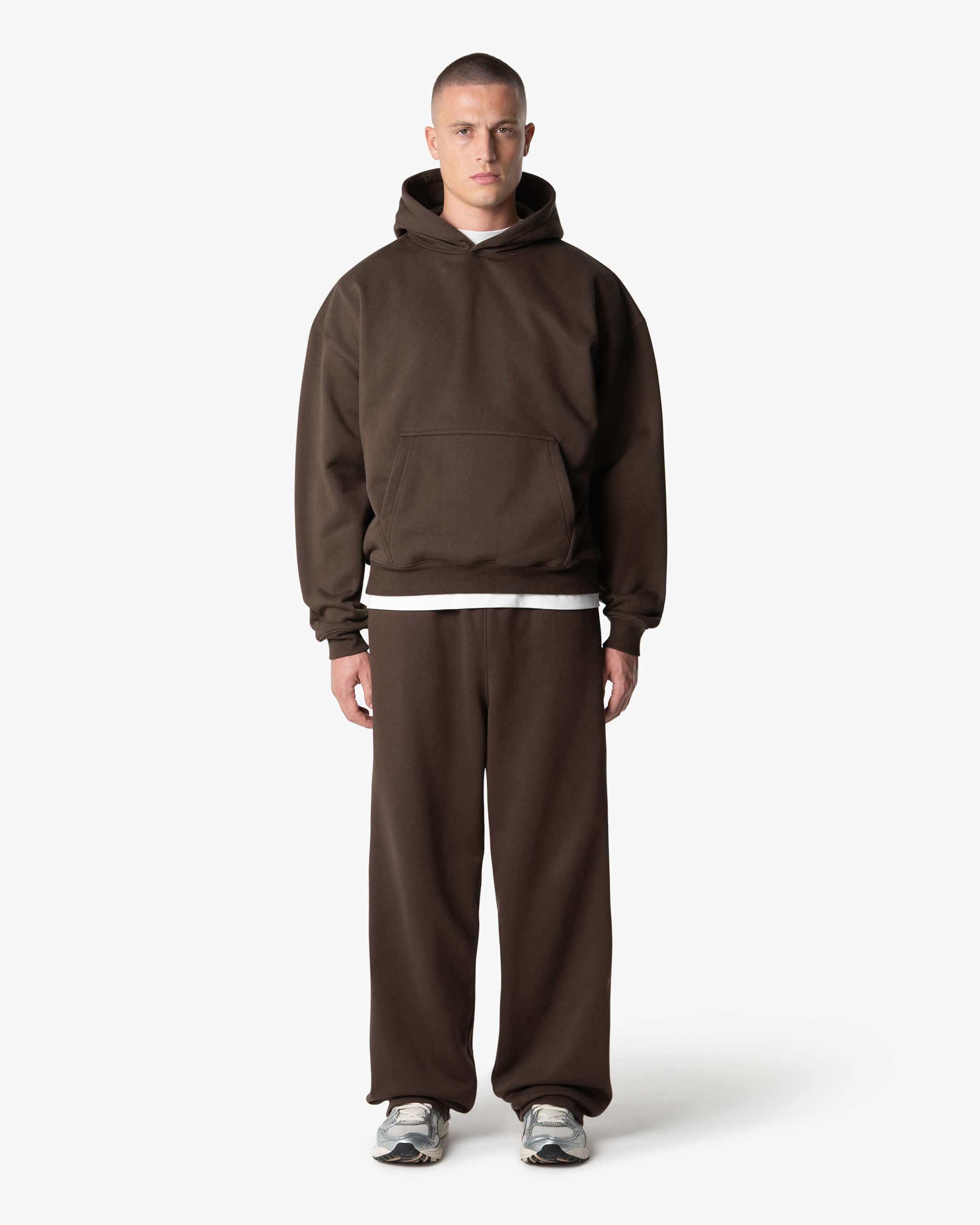 Signature Cotton Oversized Sweatpants - Brown | Menyard ®
