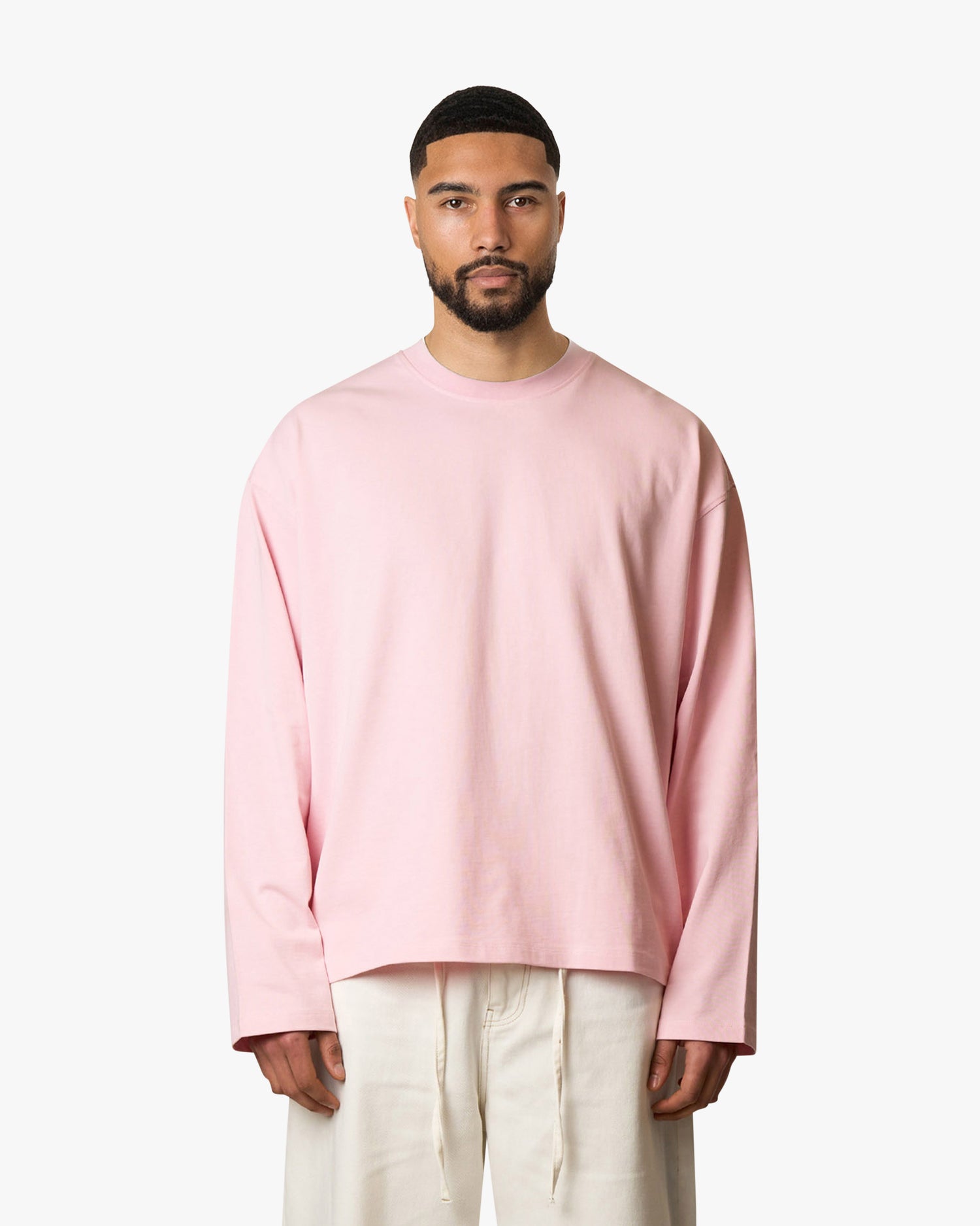 Blank Boxy Longsleeve | Pink